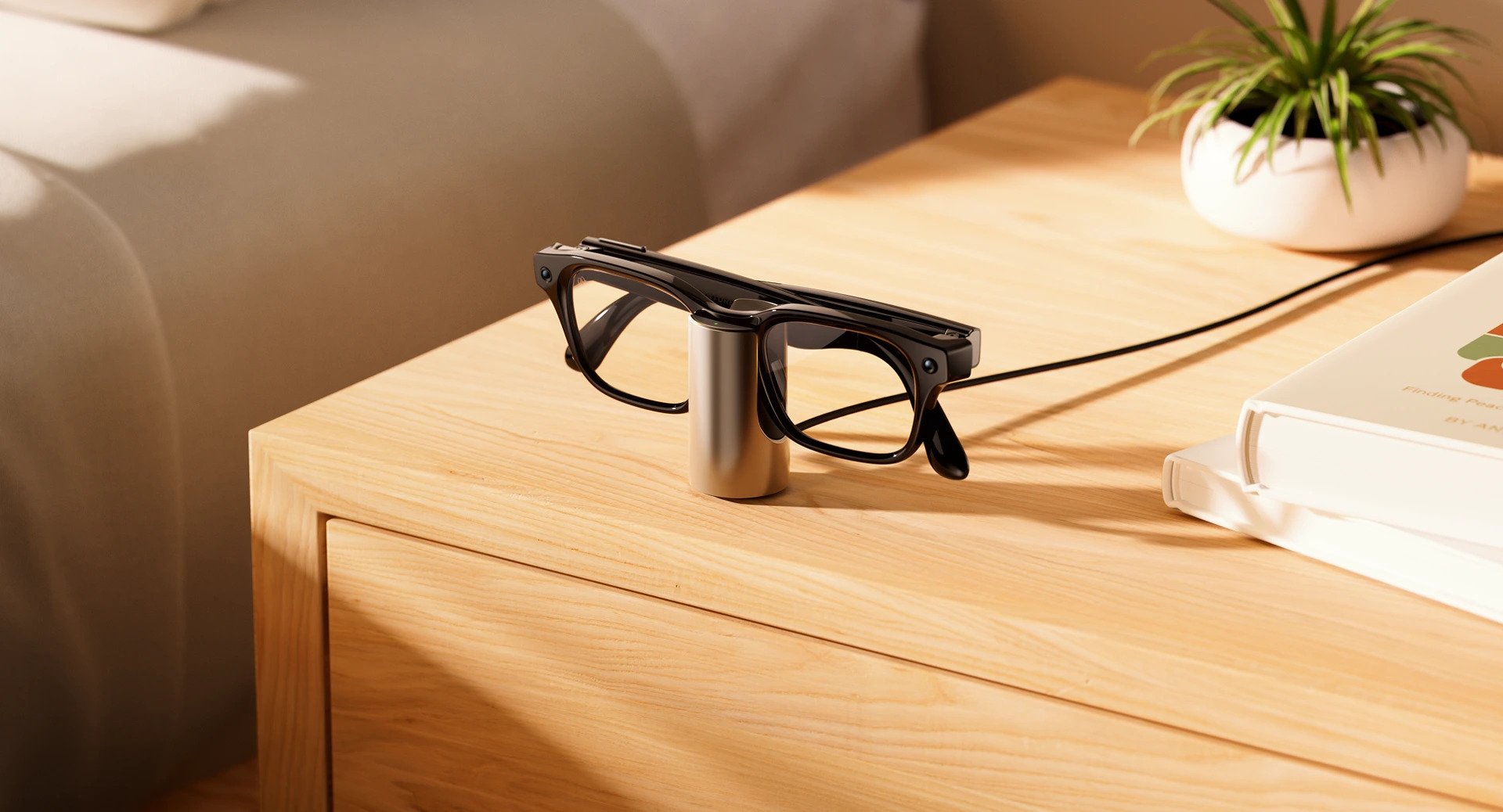 Le dock de charge adopte un design soigné. ©Meta
