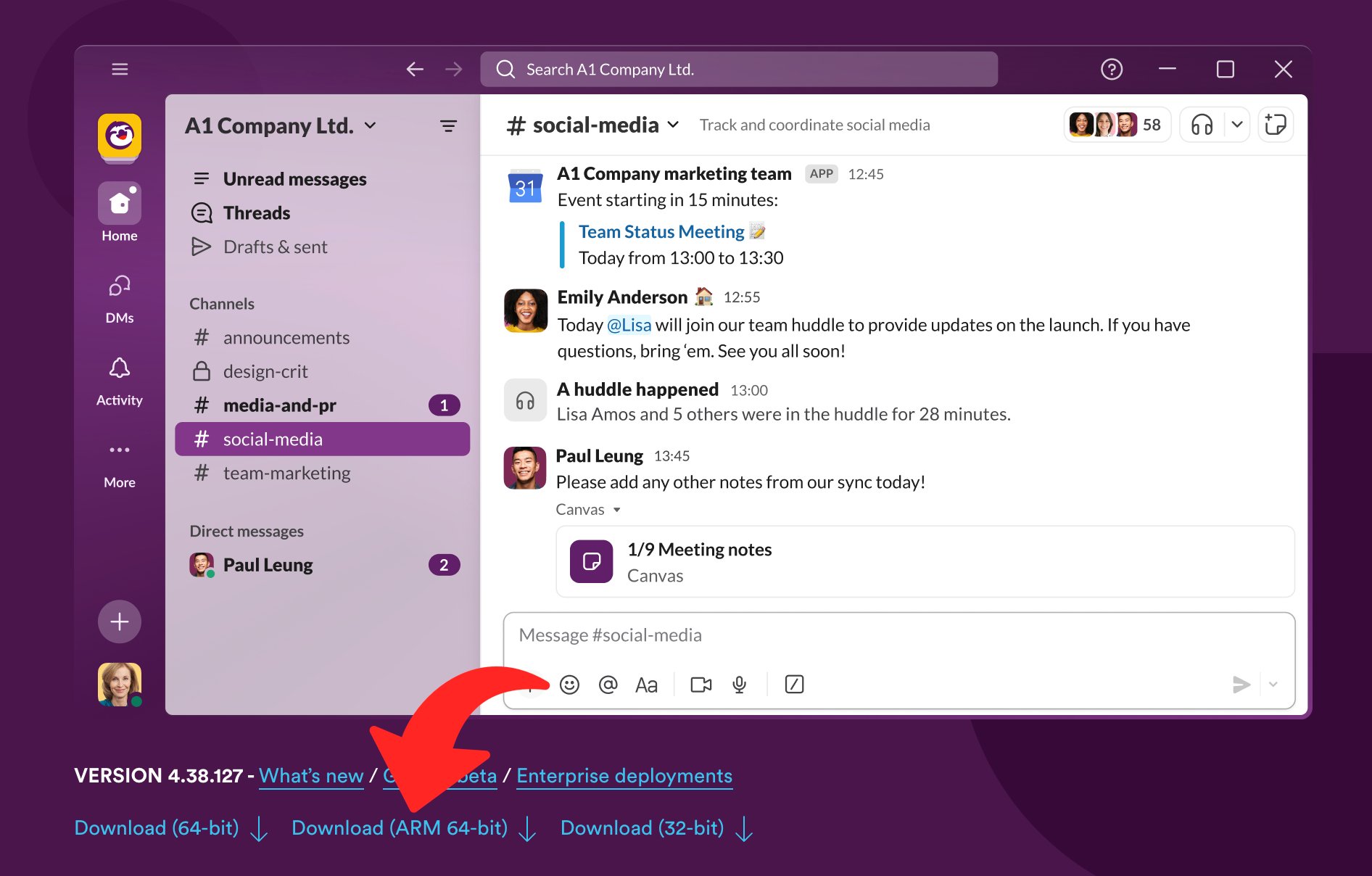 La version de Slack à télécharger pour Windows on ARM © Mathilde Rochefort pour Clubic