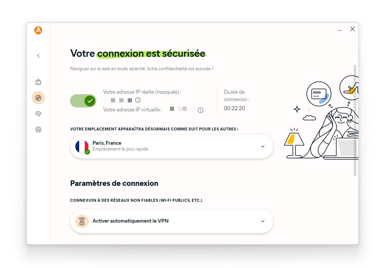 Activer le VPN Avast