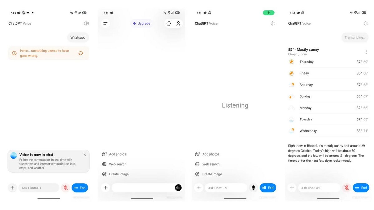 Le mode Vocal de ChatGPT bientôt disponible dans l'interface principale. ©Android Authority / OpenAI