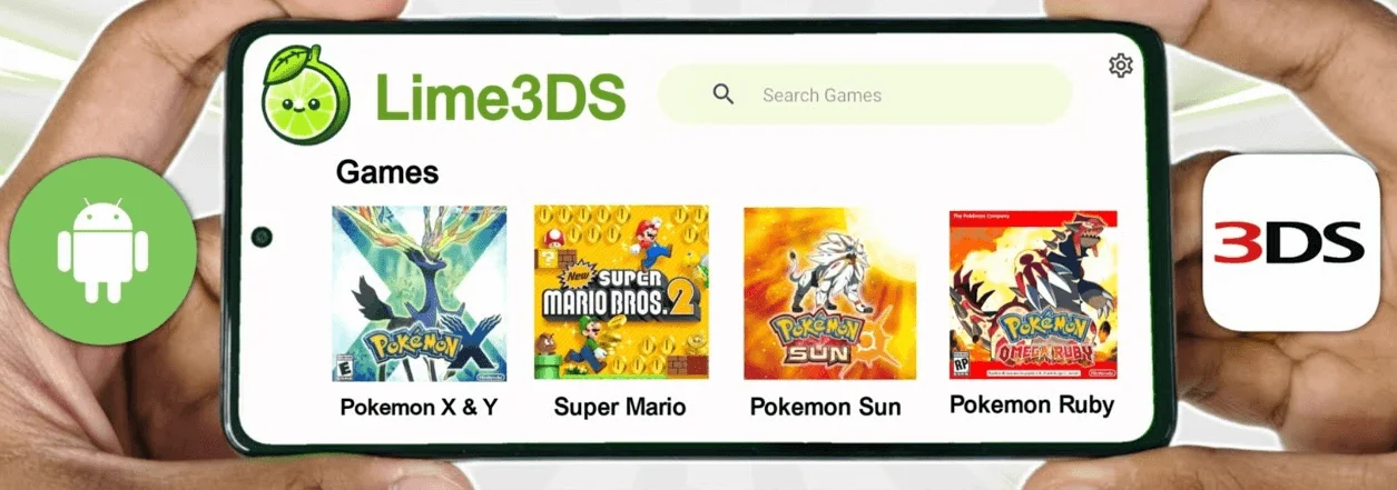 L'émulateur Lime3DS offre une expérience Nintendo 3DS sur smartphone Android avec une bibliothèque de jeux facilement accessible. © Lime3DS Team