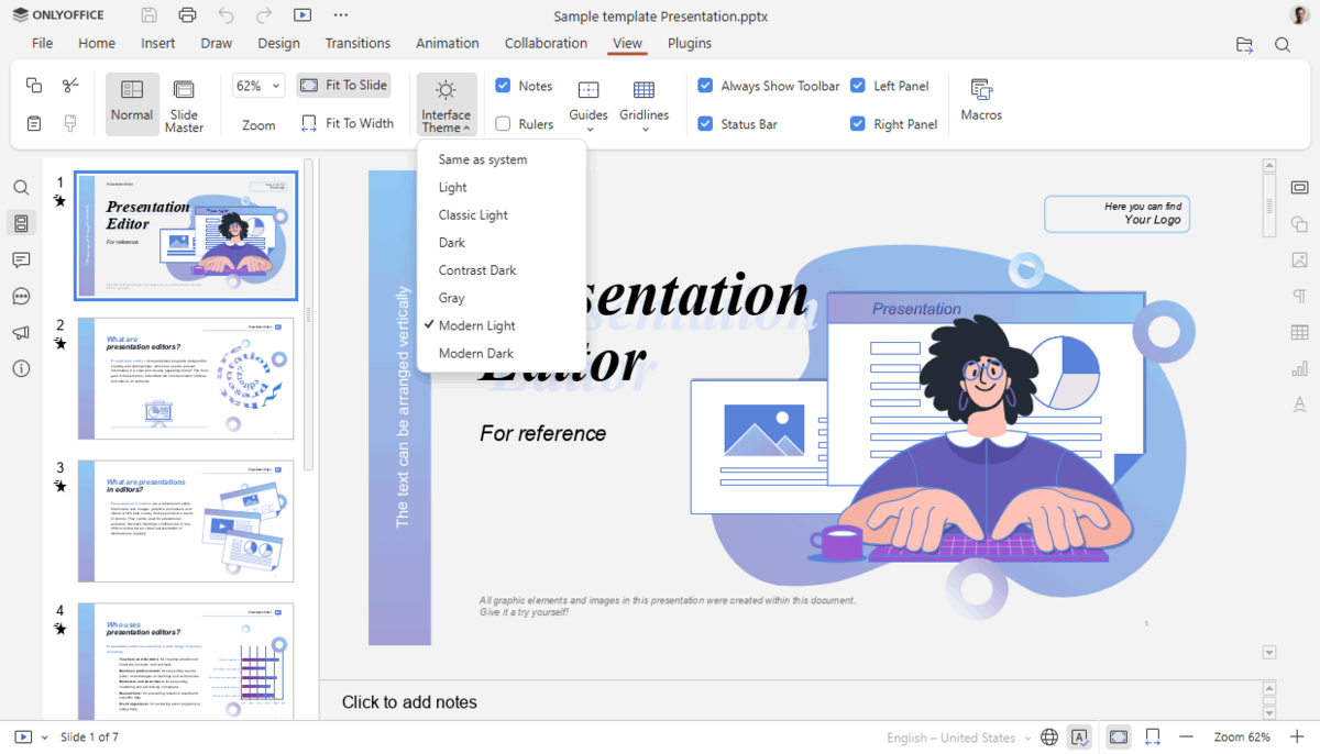 Une nouvelle interface plus ergonomique ©ONLYOFFICE