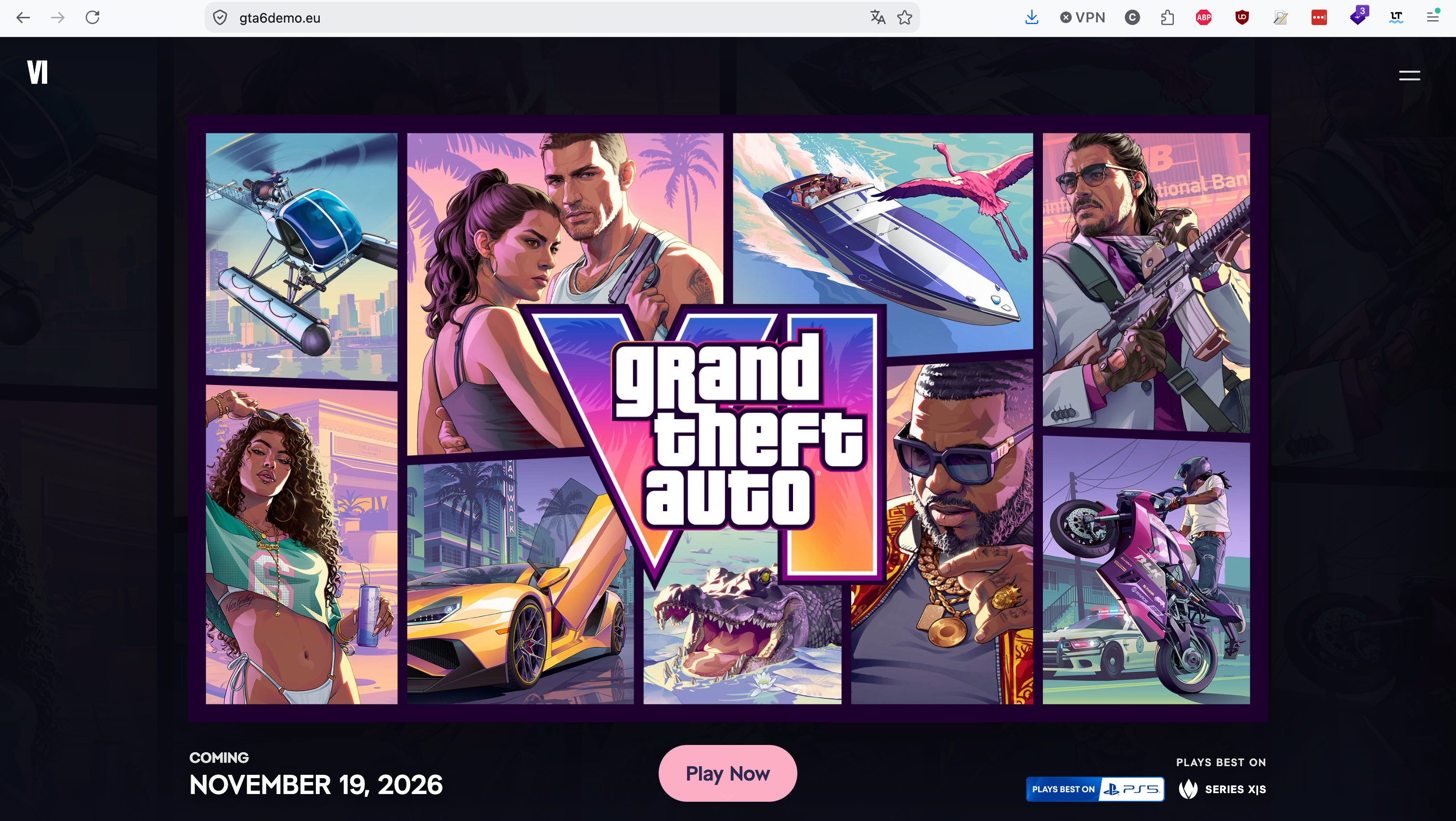 L'imitation du site en question reprend parfaitement l'identité visuelle de Rockstar Games. ©Site du pirate