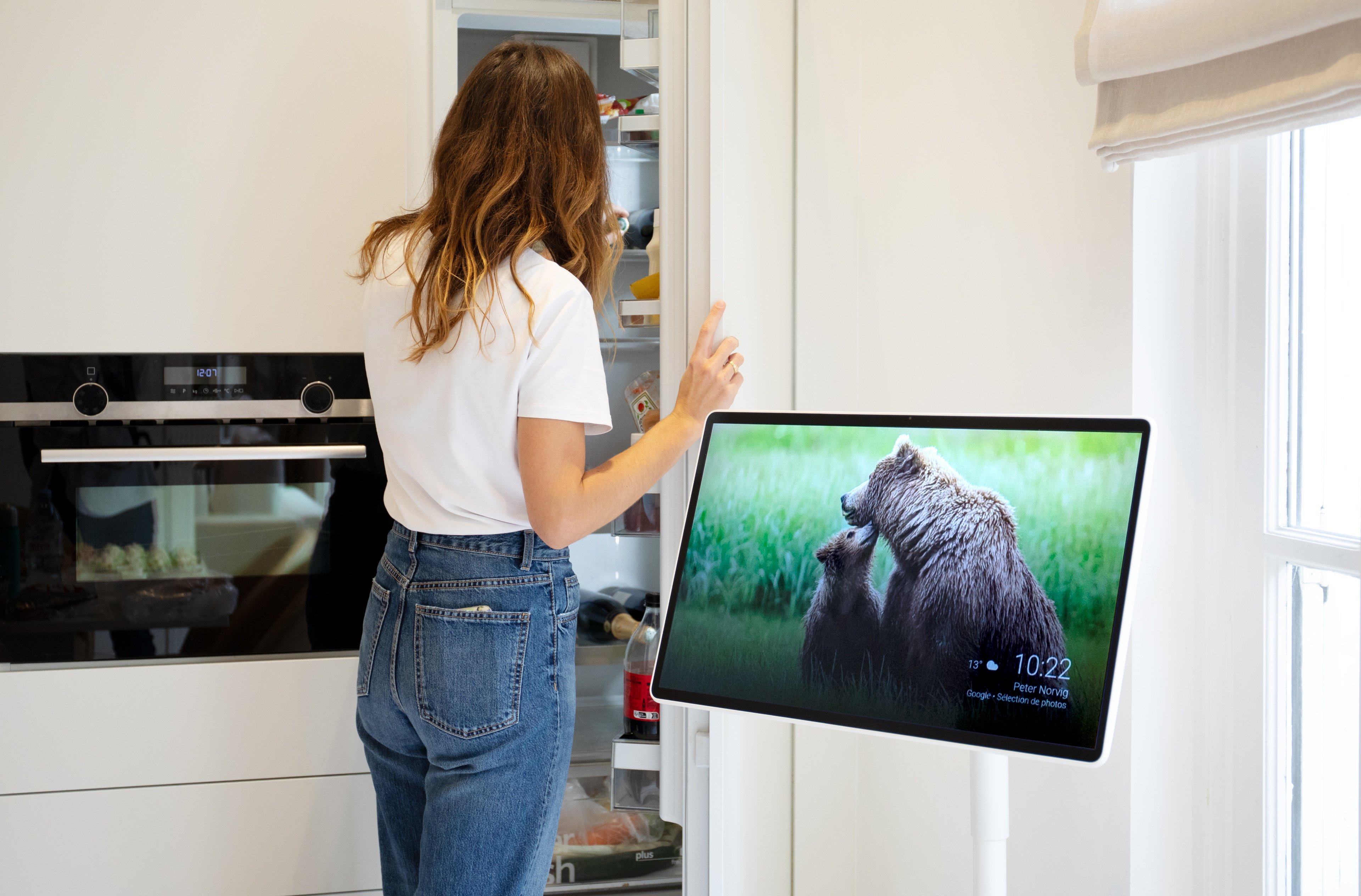 Le GO Plus Pro, sorte d'hybride entre TV et tablette, passe à la 4K sur 27 pouces. © Thomson