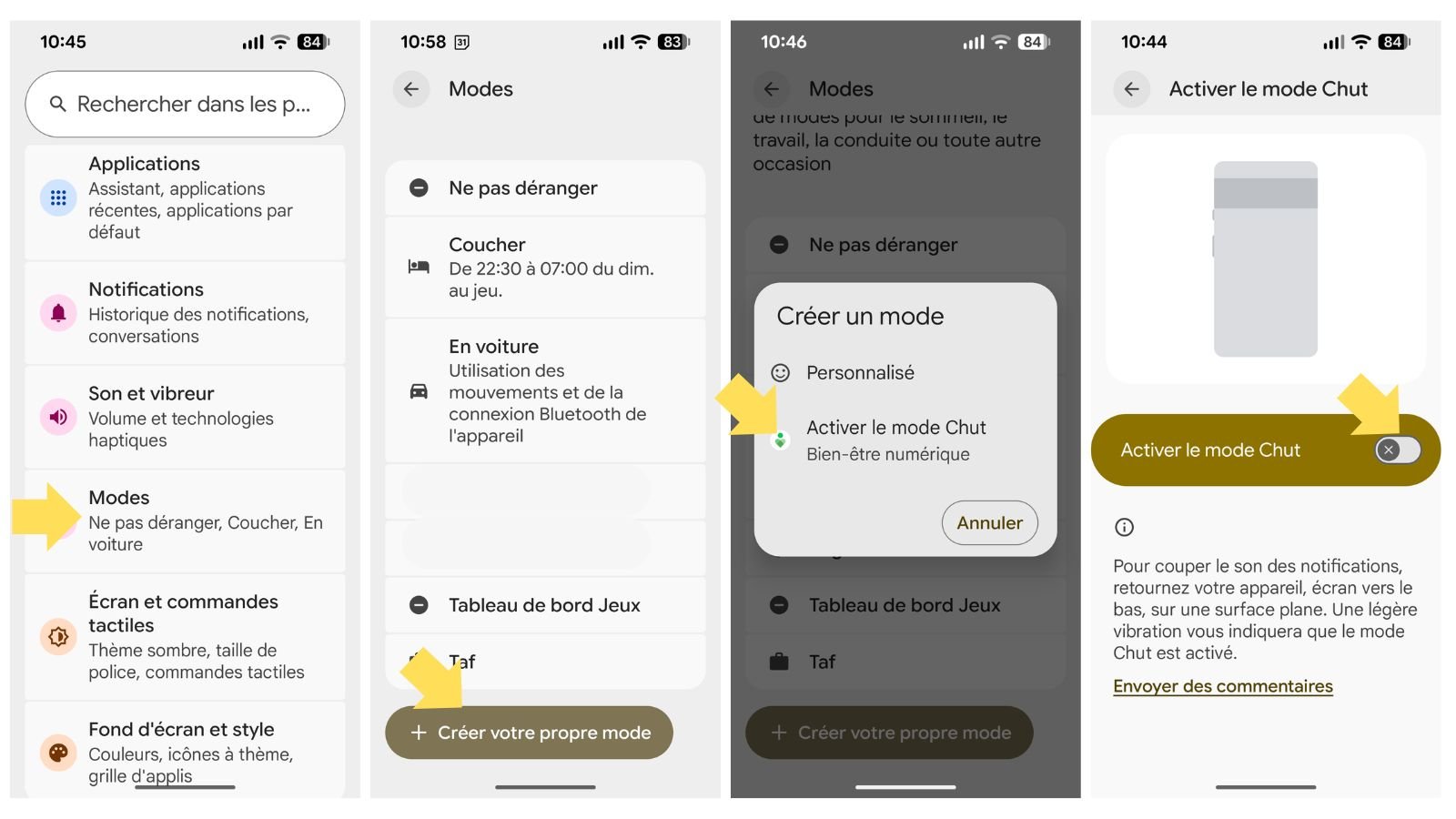 Activez le mode « Chut ». ©Google