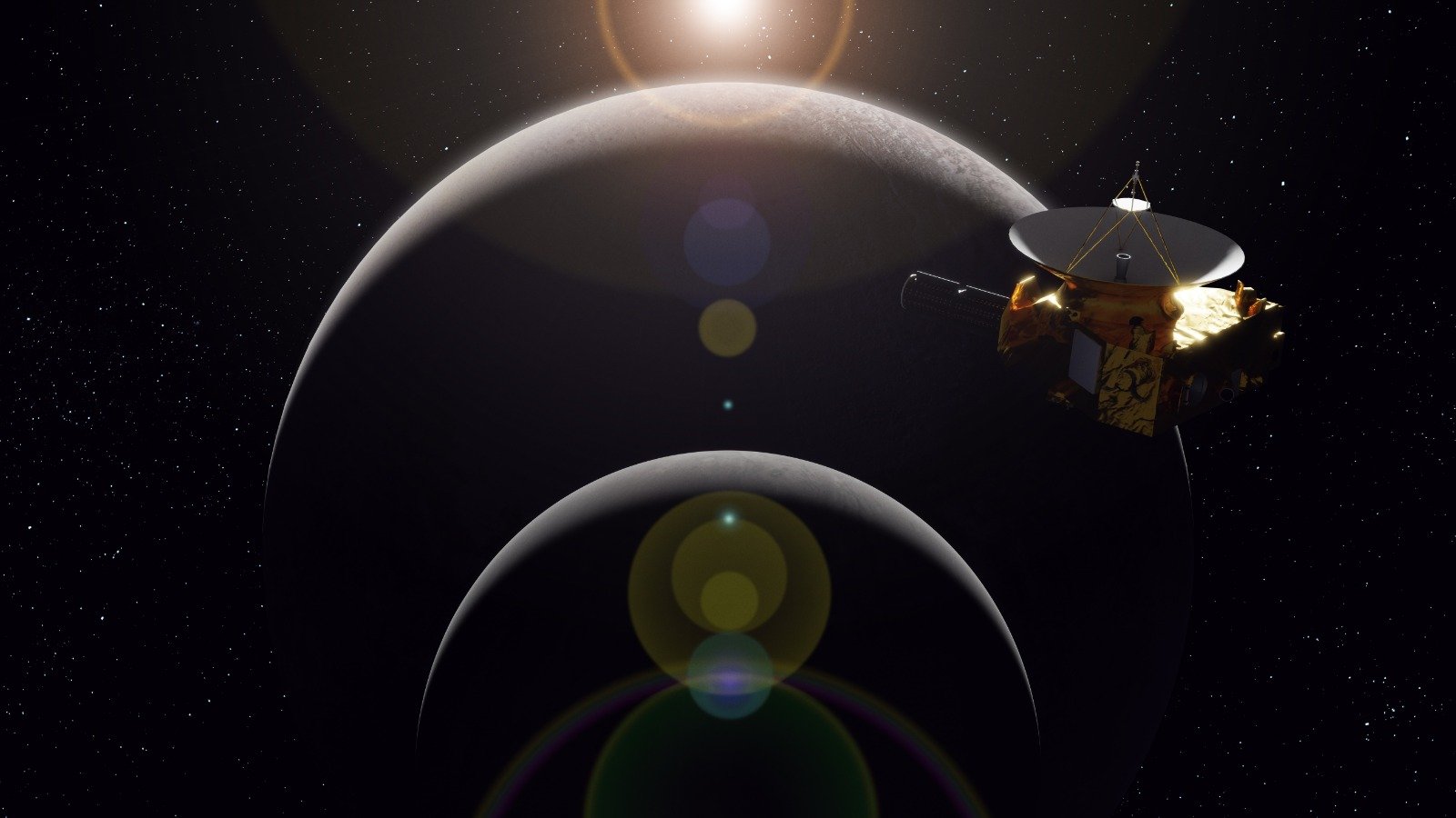 Sur les images prises par la sonde New Horizons en 2015 et 2016, on a détecté la présence de cellules de convection séparées par de fines lignes sombres sur le bord nord de Sputnik Planitia - ©Elliptic Studio / Shutterstock