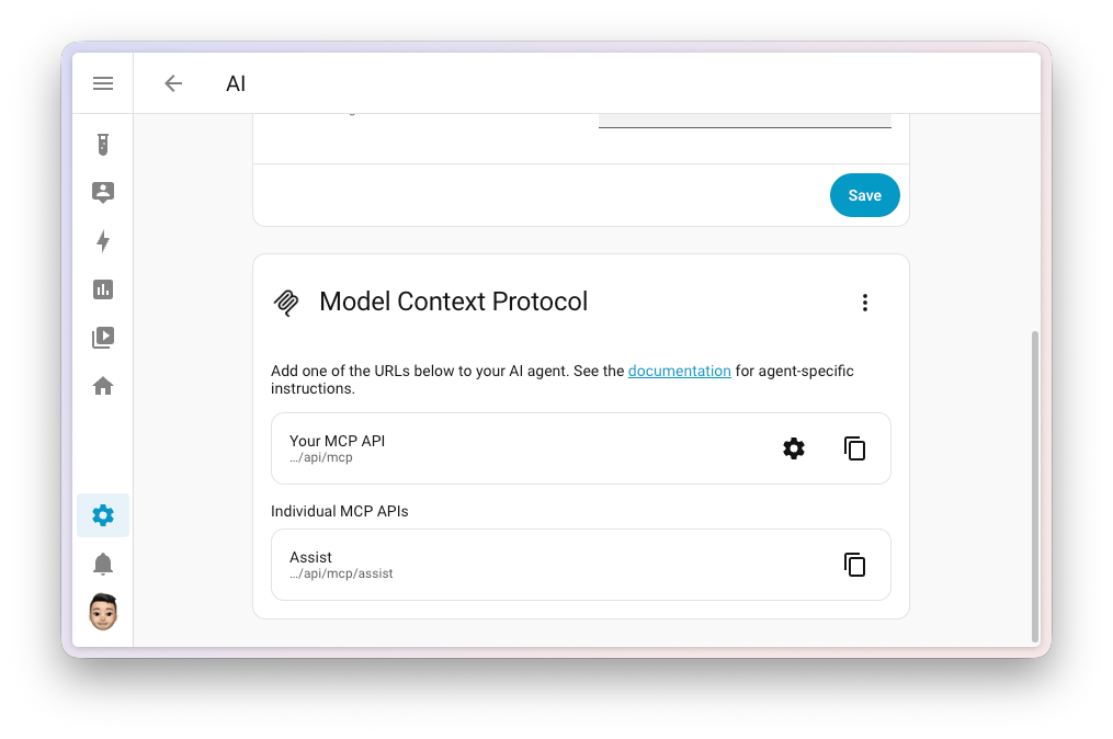 Une nouvelle page de réglages pour connecter Home Assistant à son agent IA ©Home Assistant