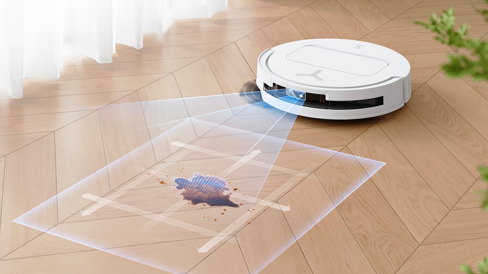 Sa taille ultra fine lui permet de passer sous les meubles bas ©Ecovacs