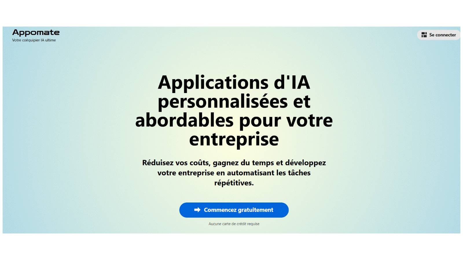 Appomate aide les entreprises à créer des applications qui reposent sur l'IA, à automatiser leurs processus et à développer des solutions numériques adaptées à leurs besoins. © Appomate