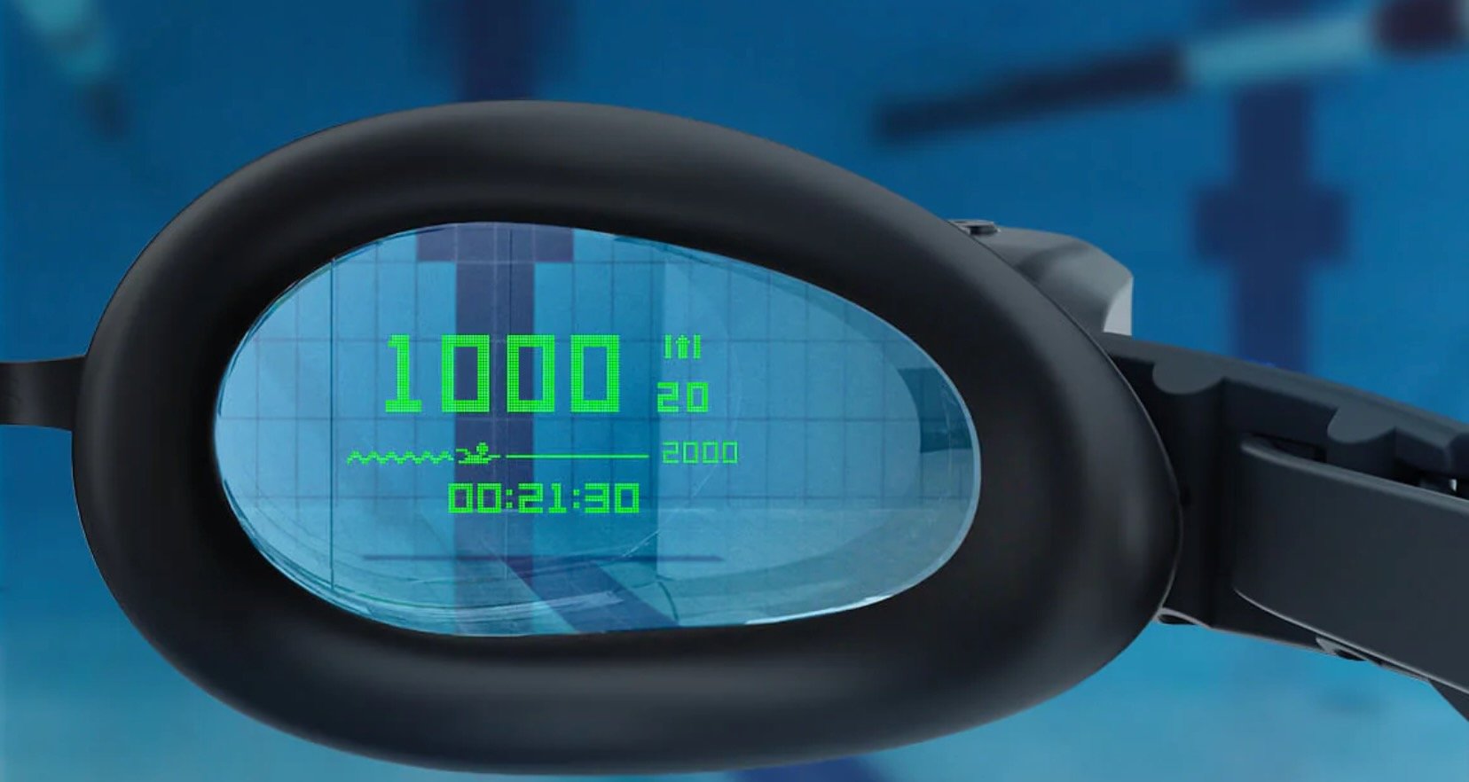 Affichez vos performances sous l'eau en temps réel. ©Holoswim