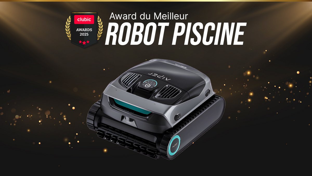 L'Aiper Scuba X1 remporte le Clubic Award du meilleur robot de piscine 2025 ©Clubic.com