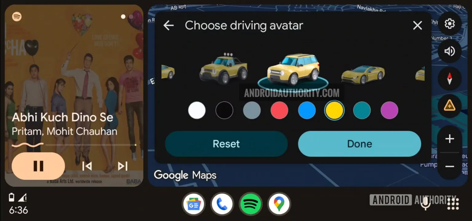 L'interface qui vous évitera de passer par votre smartphone pour personnaliser l'icône de votre voiture. © Android Authority