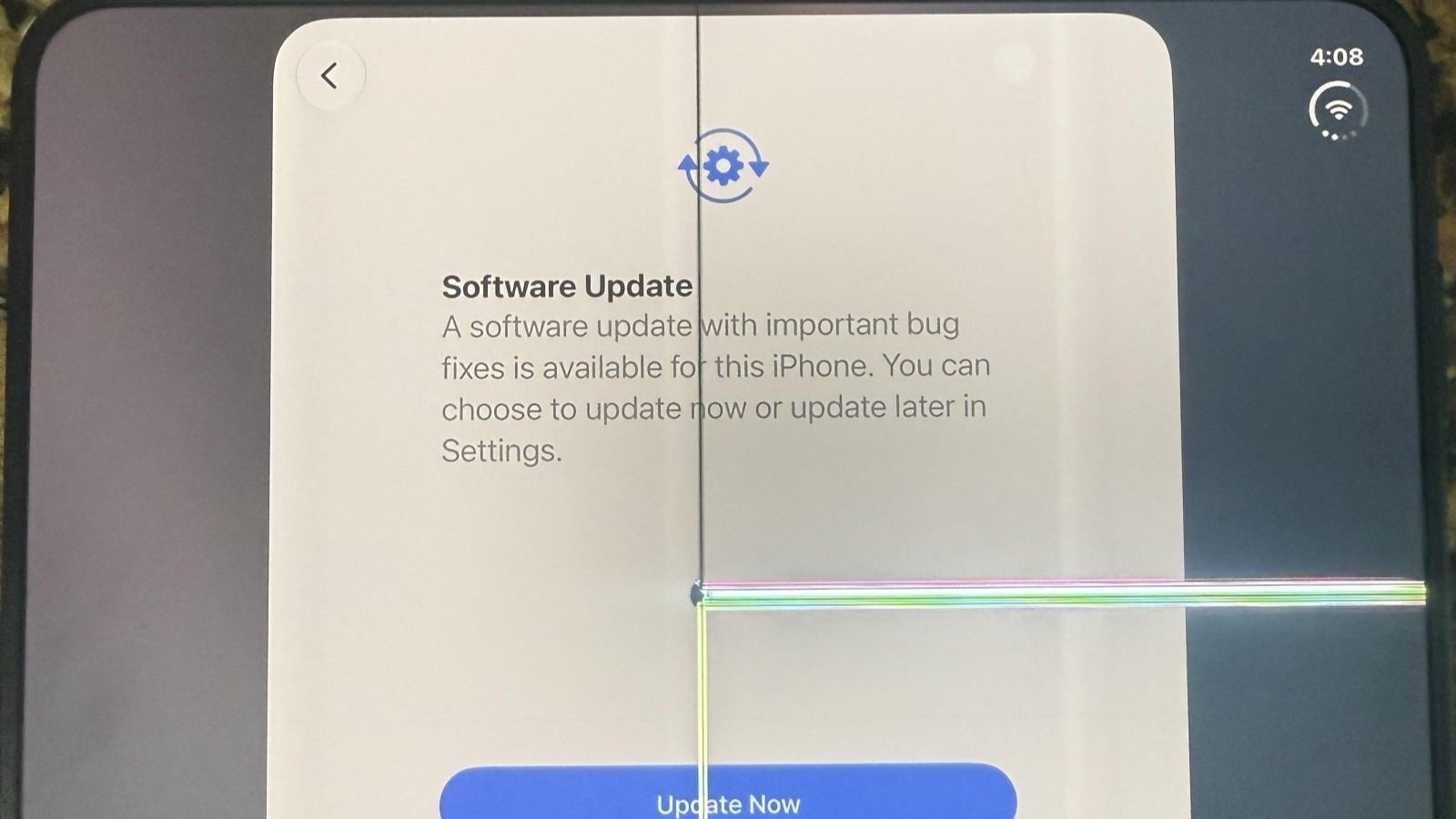 Cet iPhone Duo est tombé en panne avant même la fin de la configuration - ©Reddit
