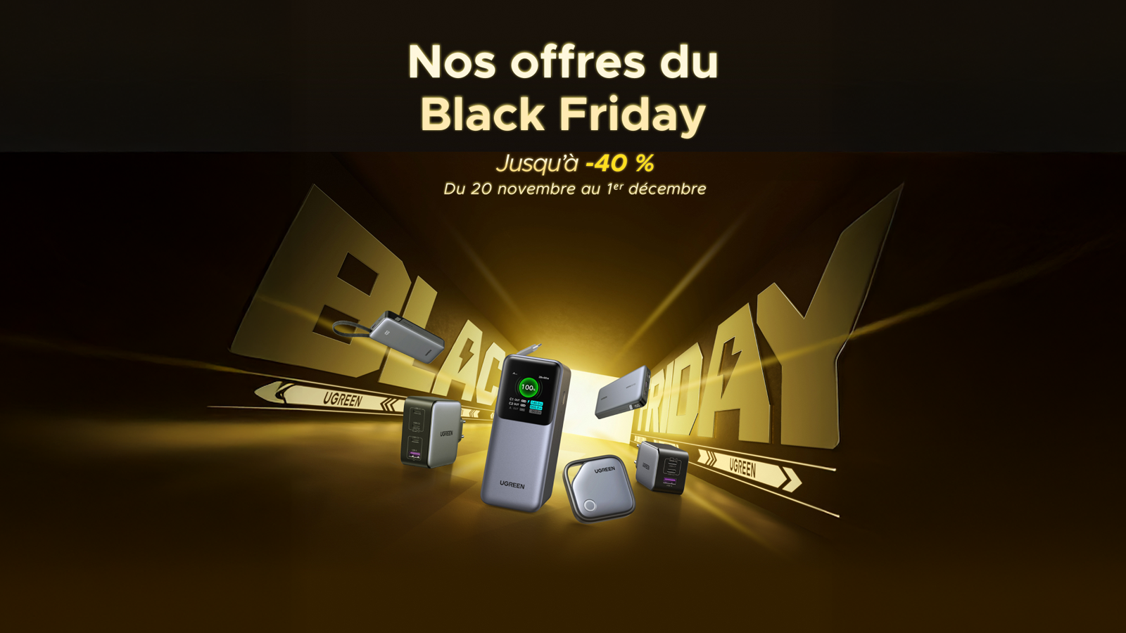 UGREEN profite du Black Friday pour brader ses accessoires pratiques du quotidien, entre charge, stockage et connectivité. ©UGREEN