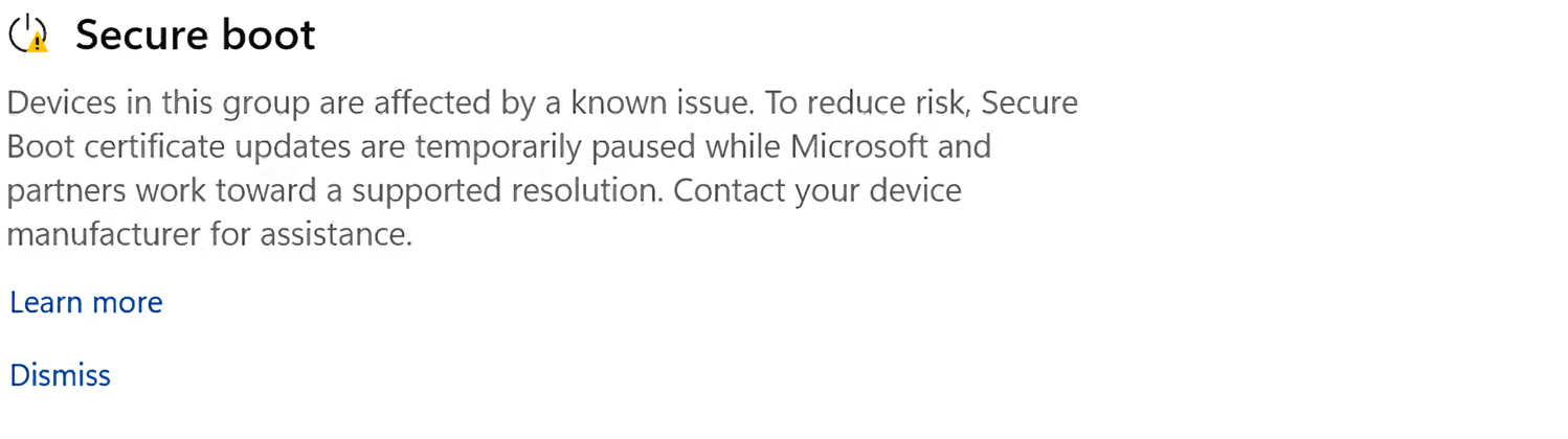 Une nouvelle alerte dans Sécurité Windows peut désormais signaler les PC volontairement exclus de la mise à jour en raison d’incompatibilités connues. © Microsoft