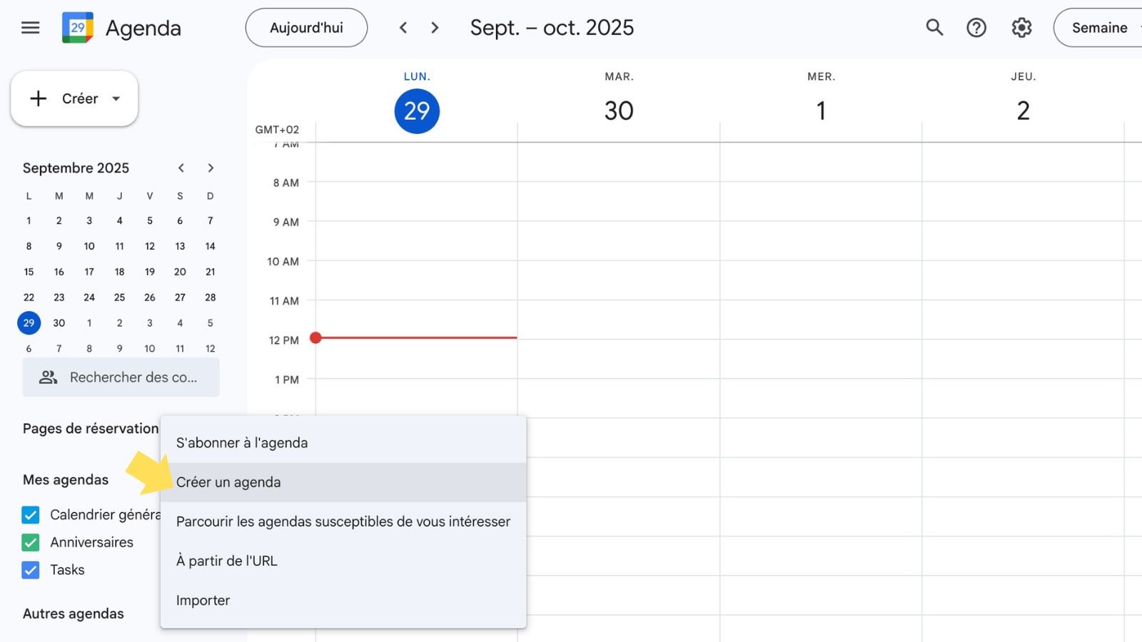 Créez plusieurs agendas. ©Google