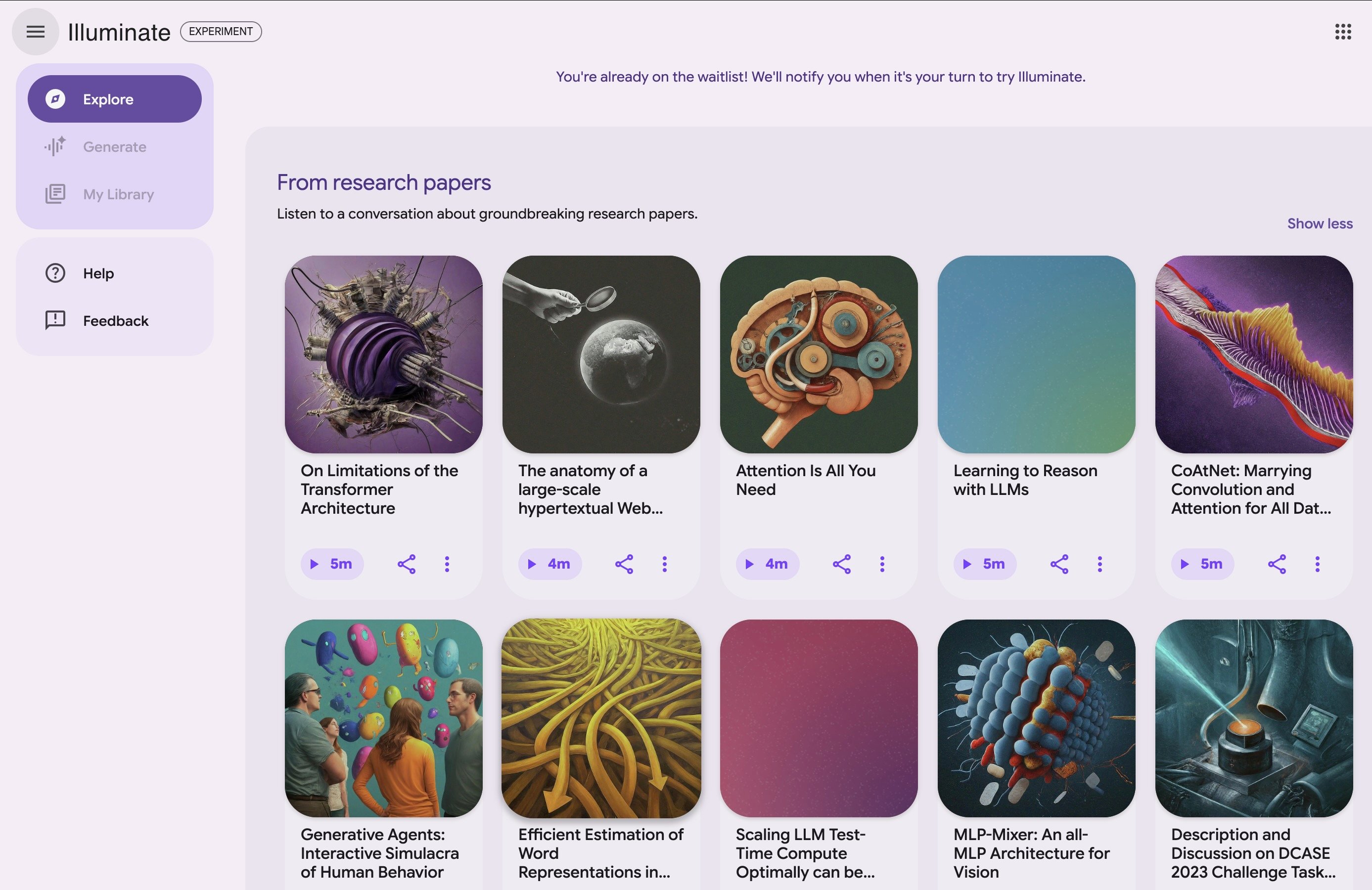 Google Iluminate, un outil qui fournit des synthèses d'articles de recherche. ©Google