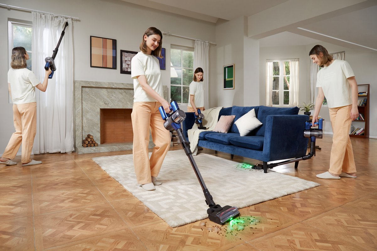 Le Tineco Pure One S50 Pro s'adapte pour aspirer dans le moindre recoin. ©Tineco