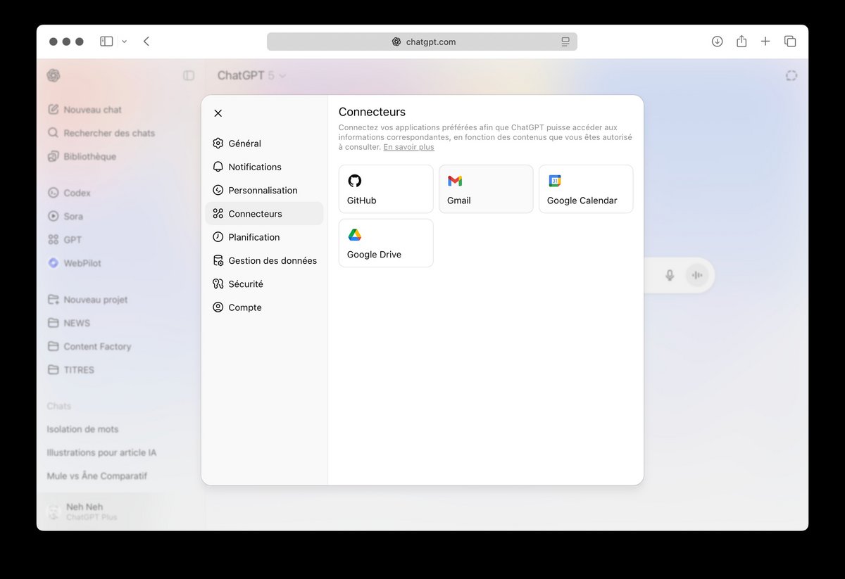 ChatGPT peut désormais générer un planning quotidien en puisant dans les informations de votre calendrier et de vos e-mails. © Clubic