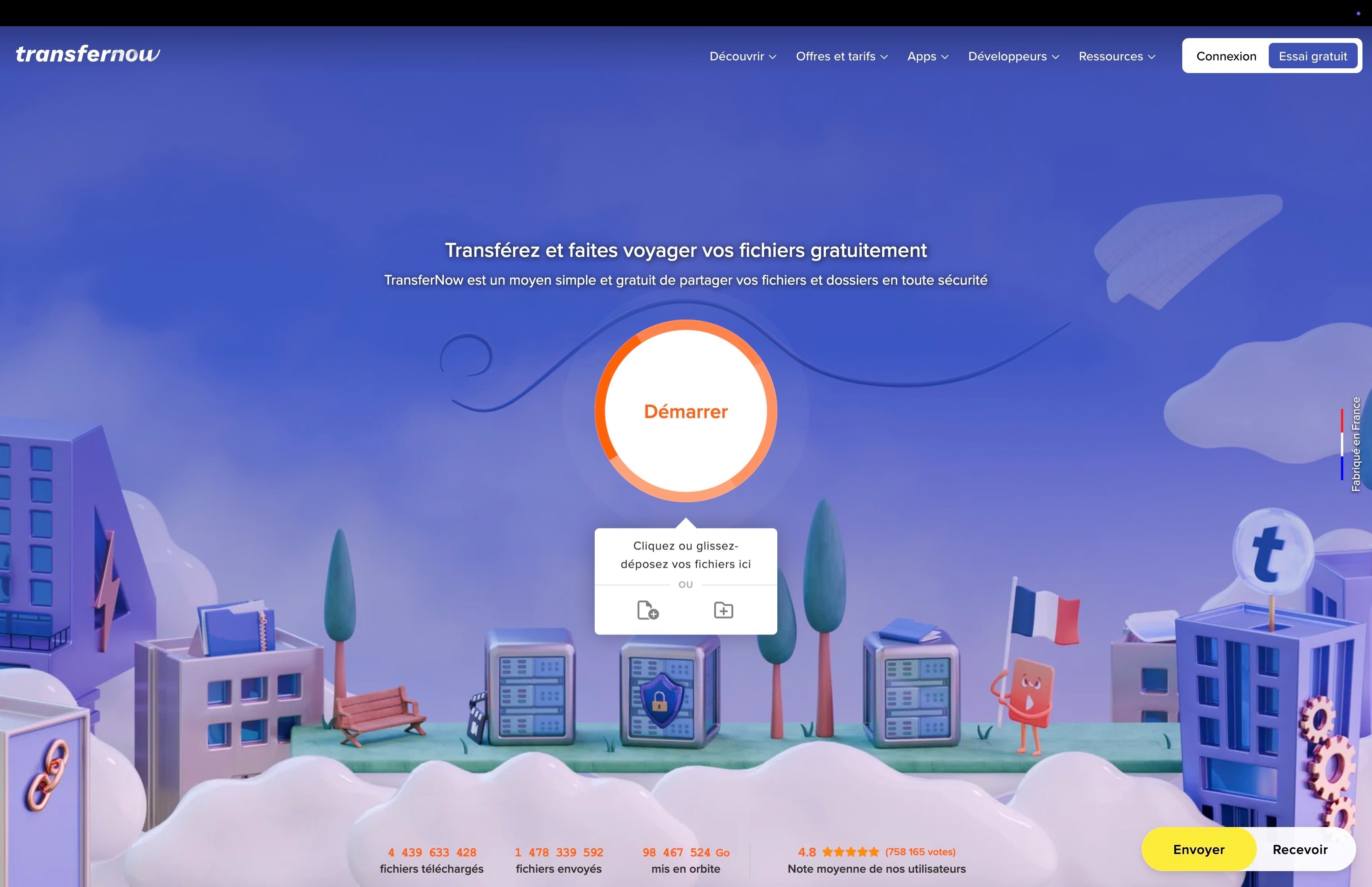 Transfernow © Naïm Bada pour Clubic