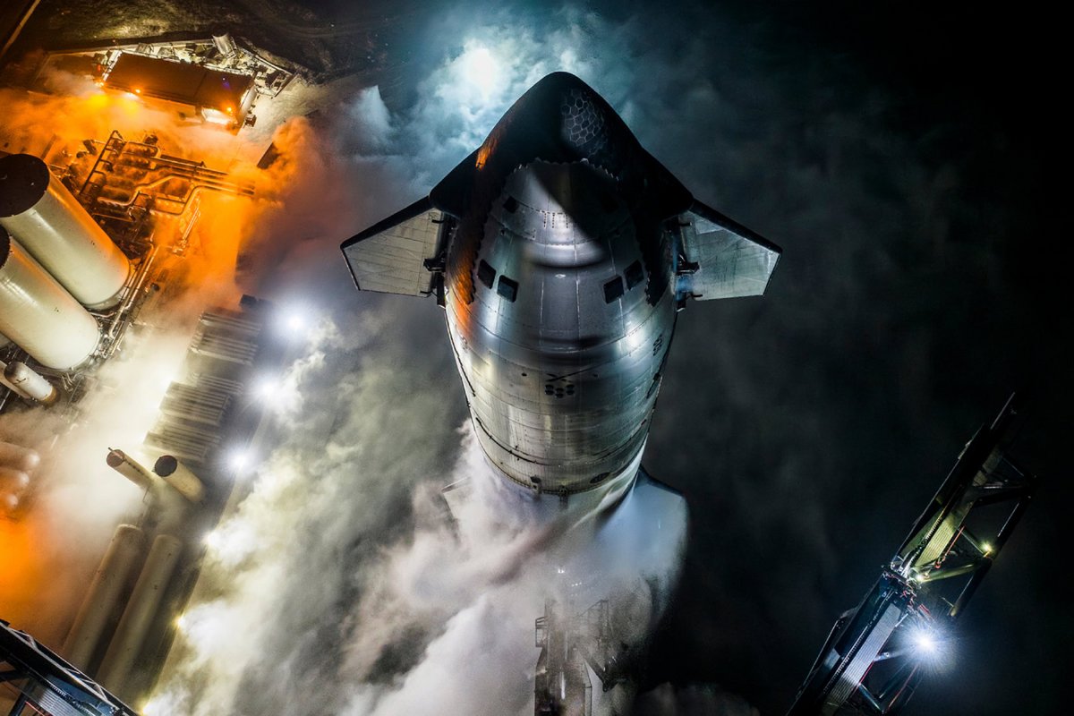 Starship lors d'un test. ©SpaceX