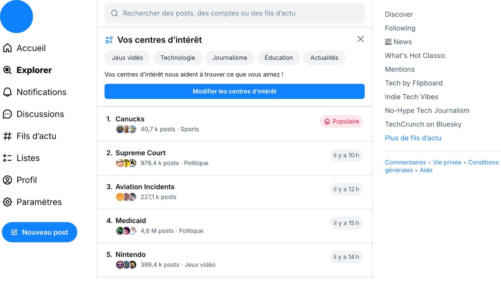 Découvrez les nouvelles tendances. ©Bluesky