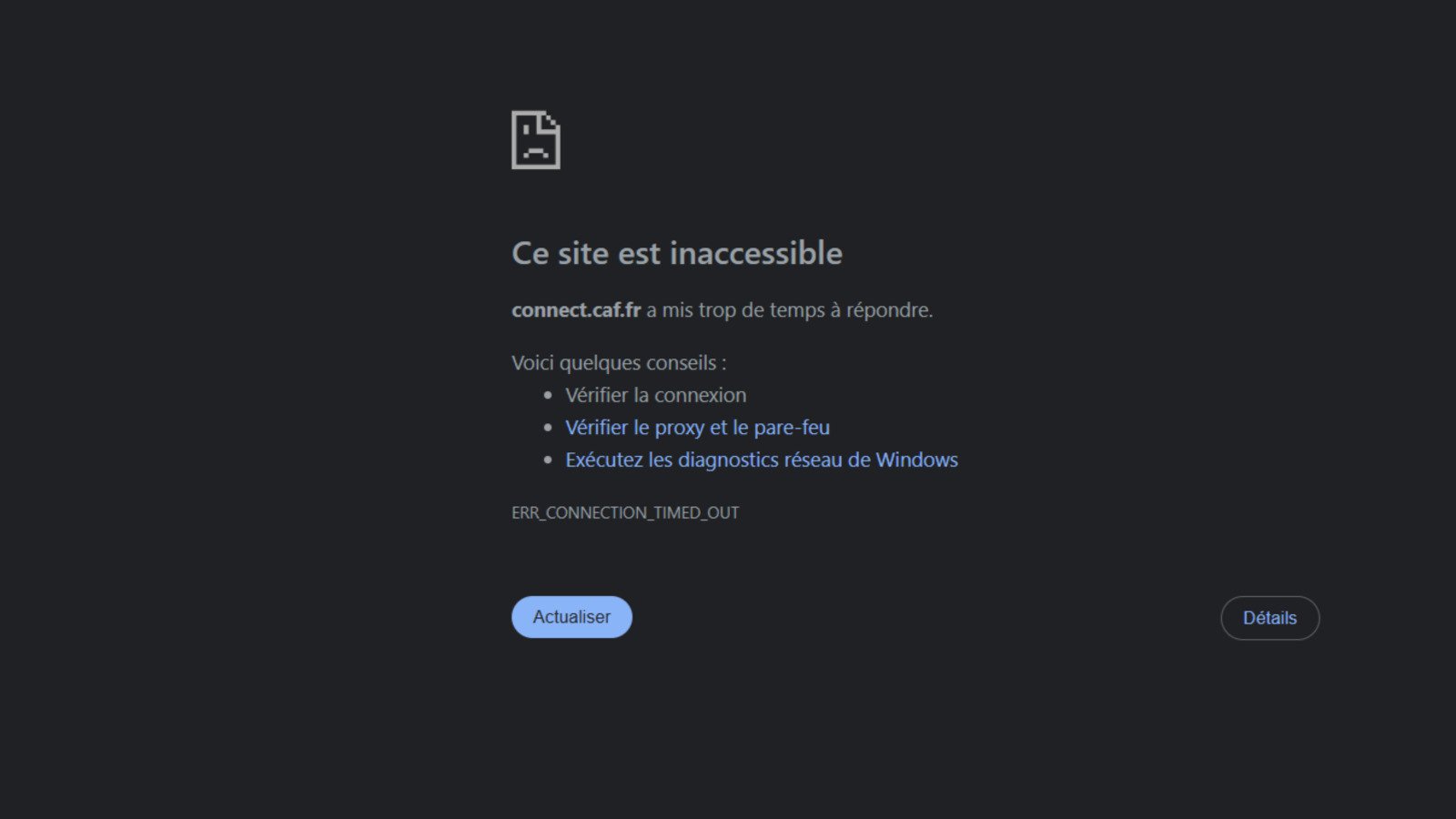 Le site de la CAF est inaccessible mercredi soir. © Alexandre Boero / Clubic