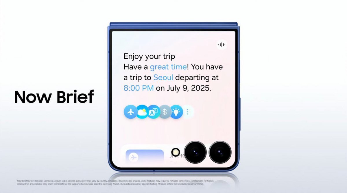 Now Brief sur la petite diagonale du Z Flip 7 - © Samsung