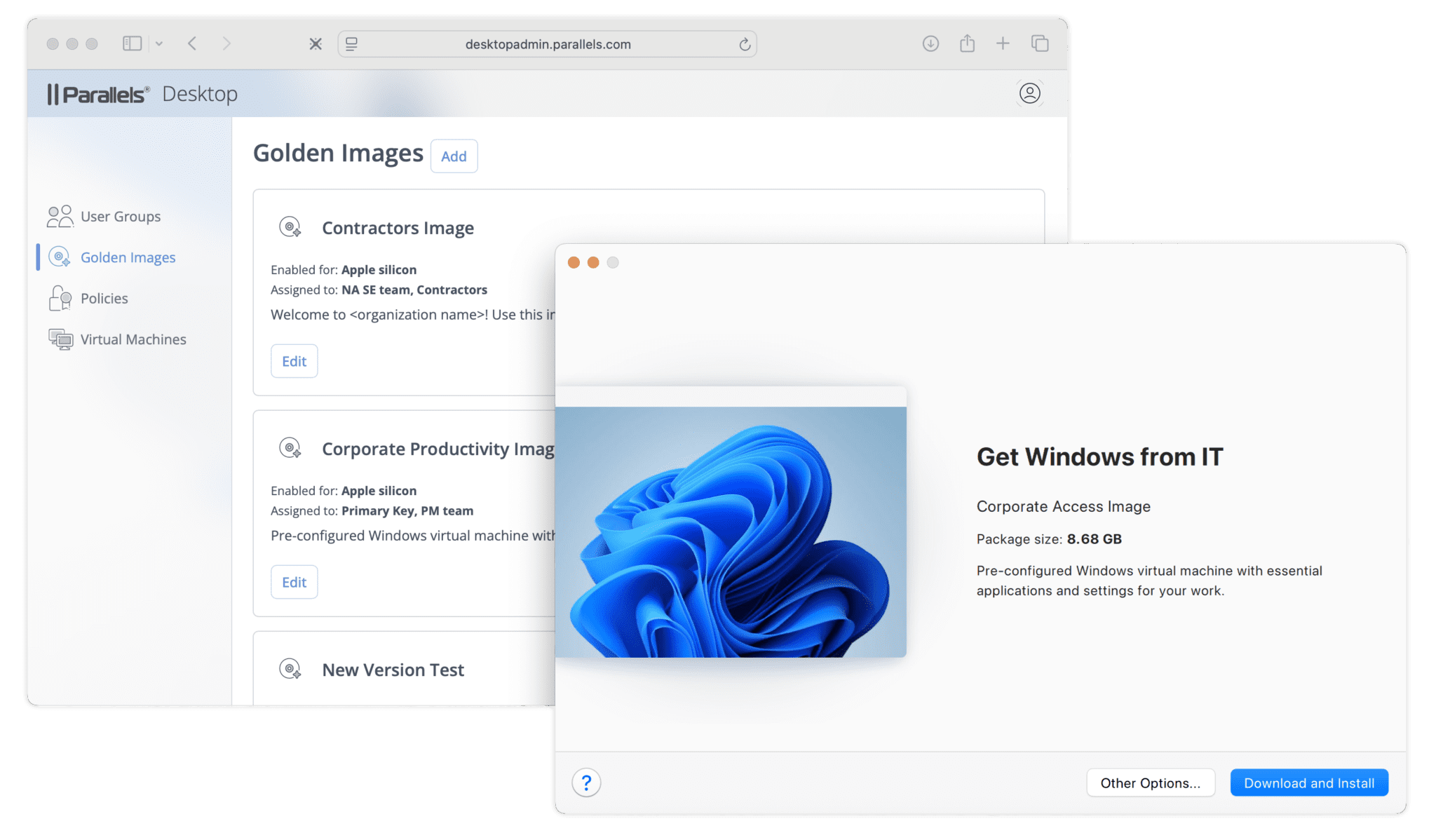 Parallels Desktop 26 - Golden images