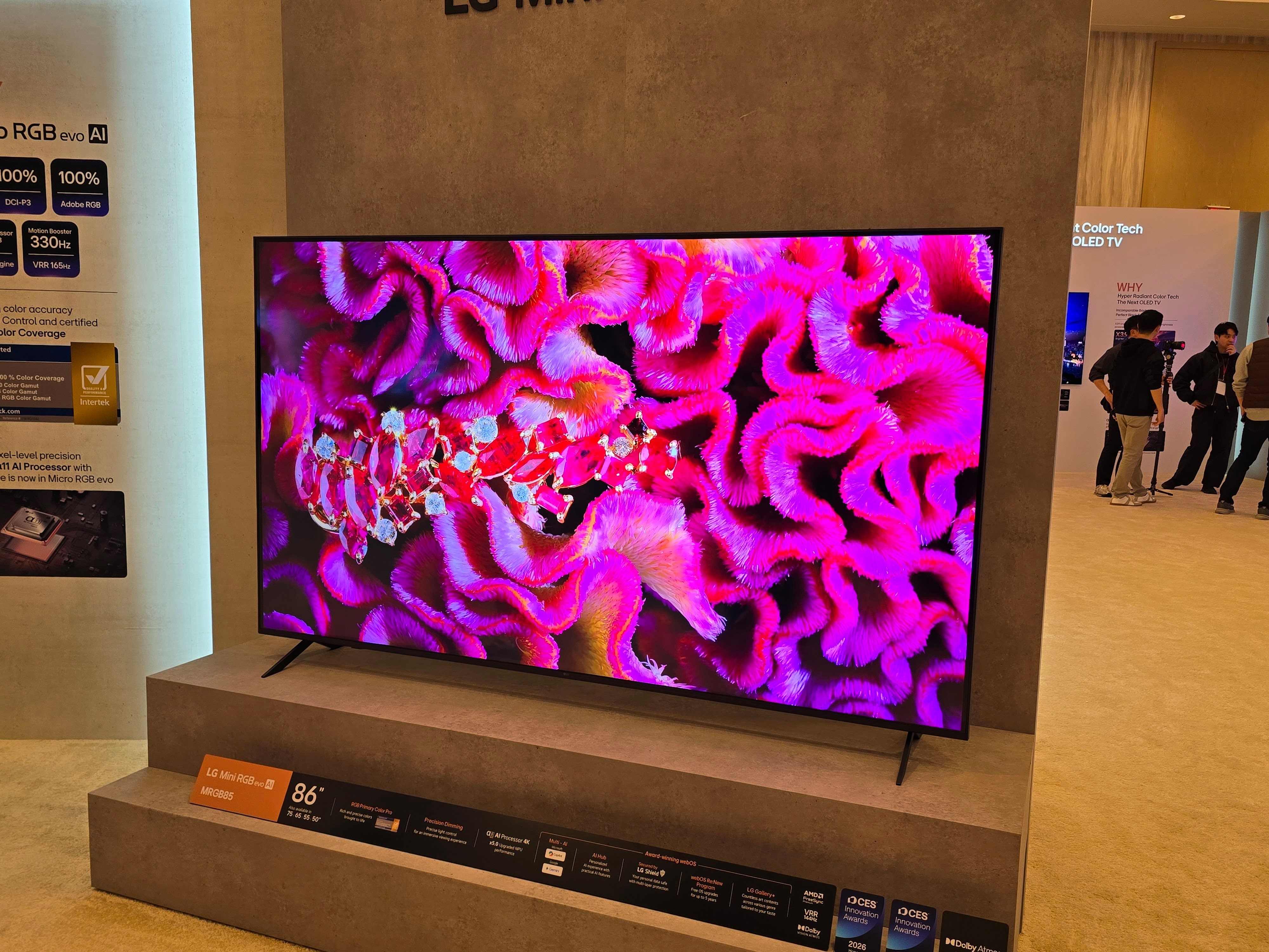 Le MiniLED RGB "evo" de LG, référence MRGB85. © Matthieu Legouge