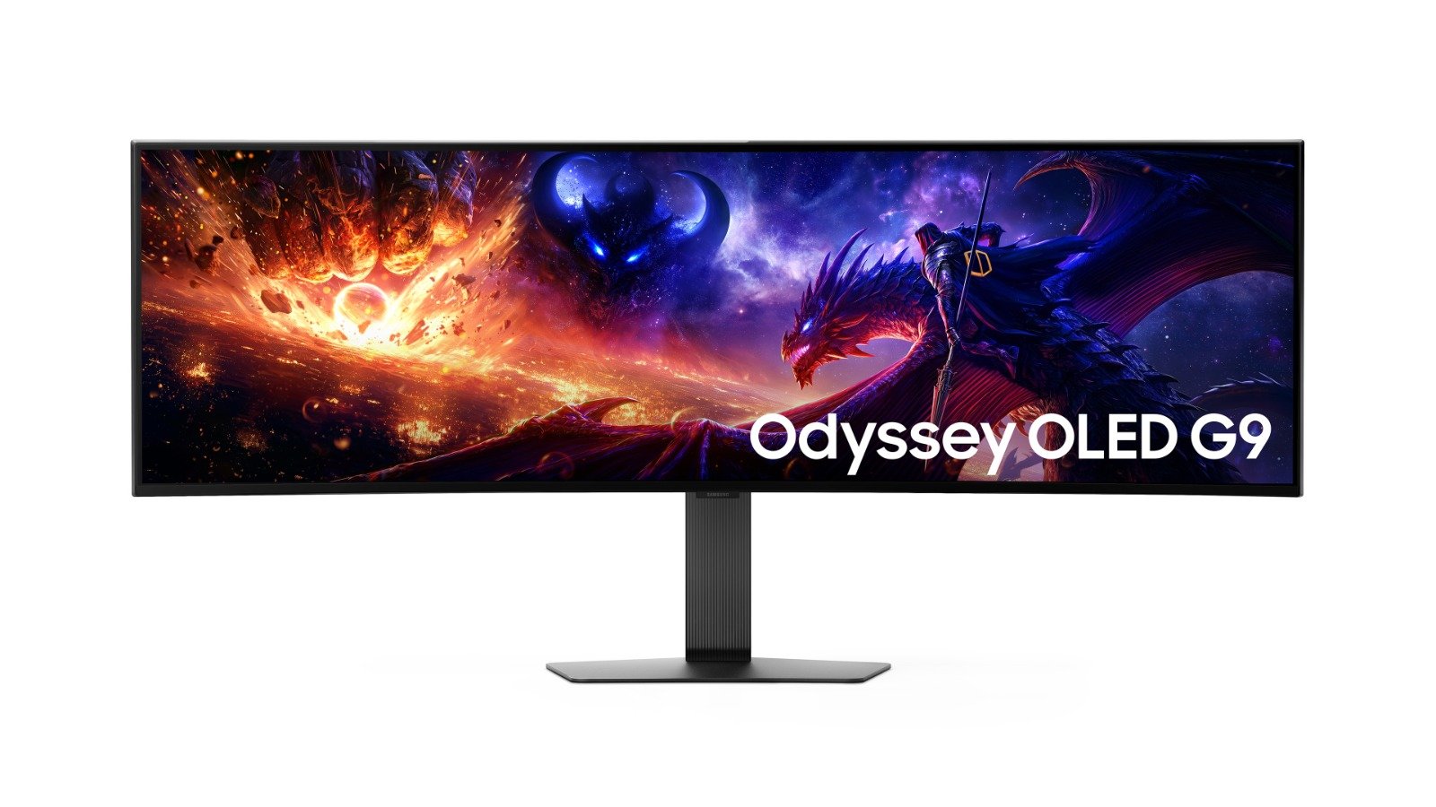 L’Odyssey OLED G9 affiche une diagonale de 49 pouces et une définition de 5 120 points par 1 440. ©Samsung