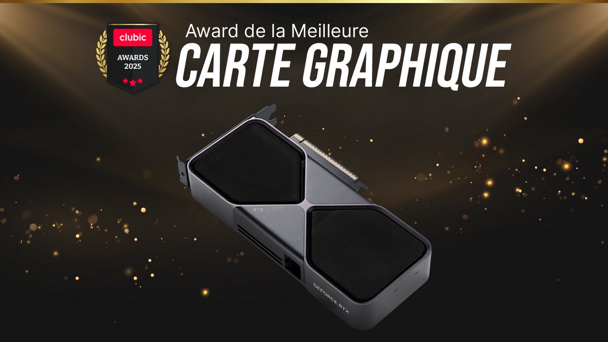 La GeForce RTX 5070 remporte l'Award de la meilleure carte graphique de l'année © Clubic