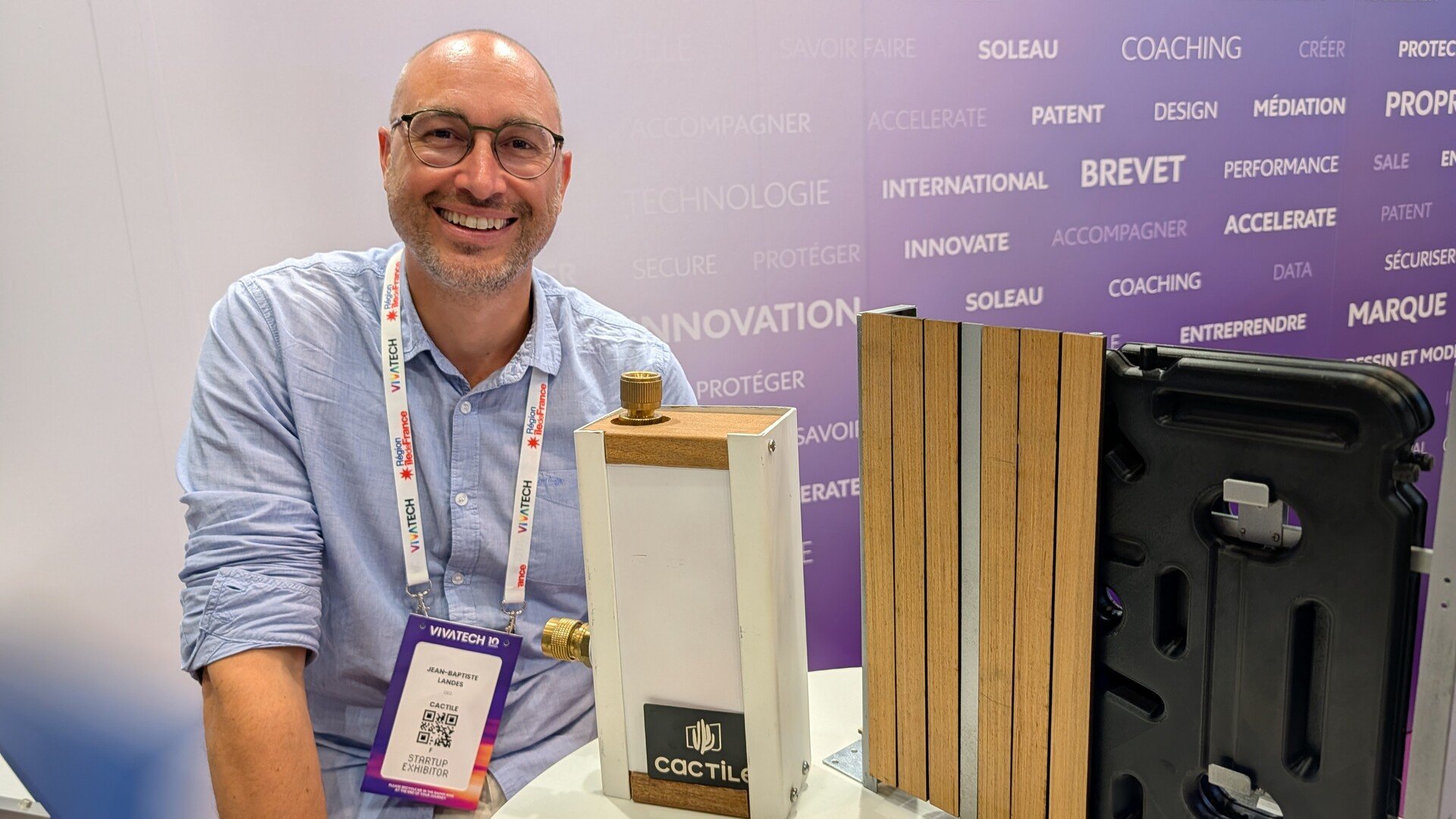 Jean-Baptiste Landes, fondateur de Cactile, sur le stand de la start-up à VivaTech 2026. © Alexandre Boero / Clubic