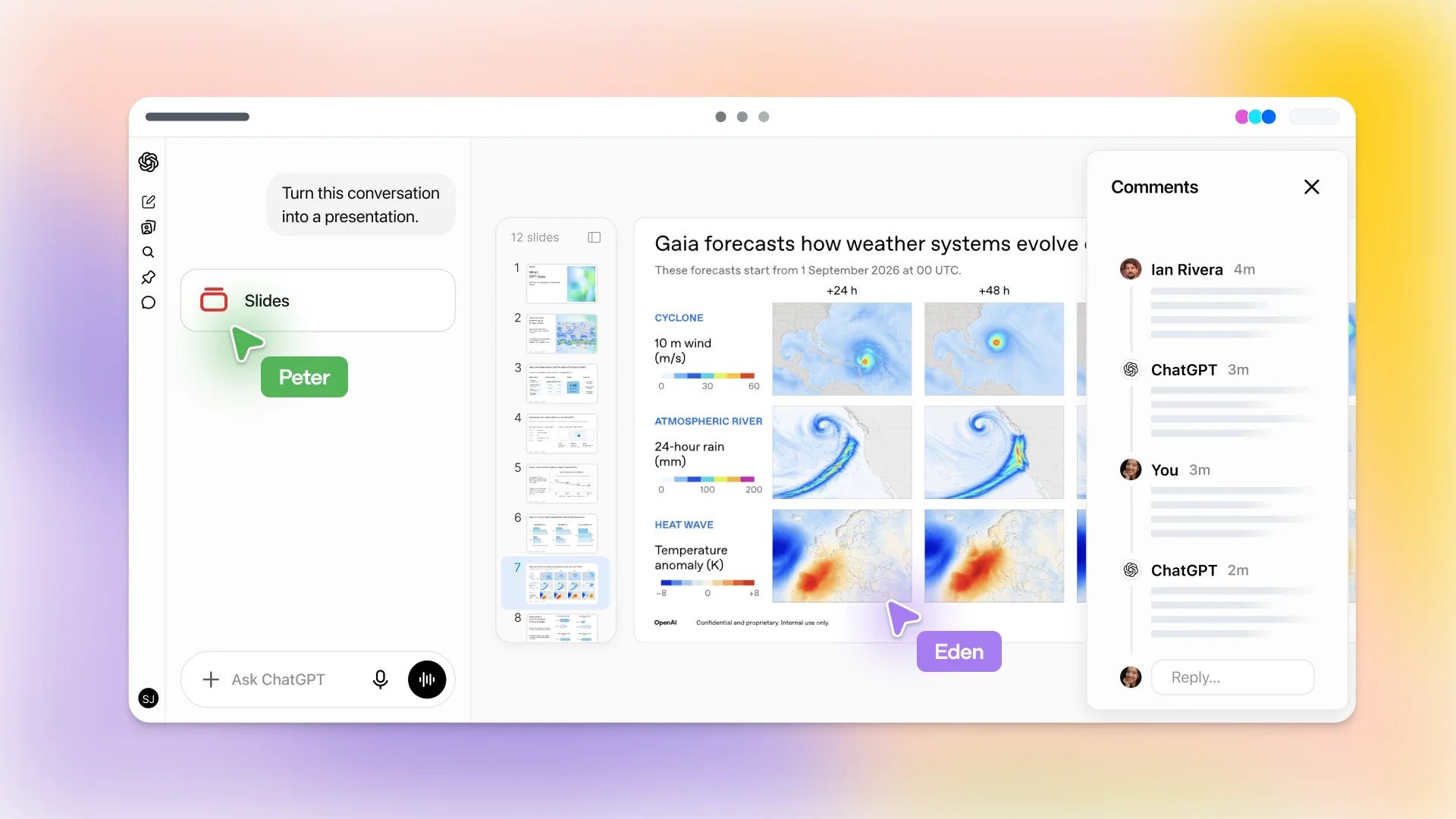 ChatGPT va vous faciliter la création de présentations. Ça tremble un peu plus dans les services marketing des entreprises. ©OpenAI