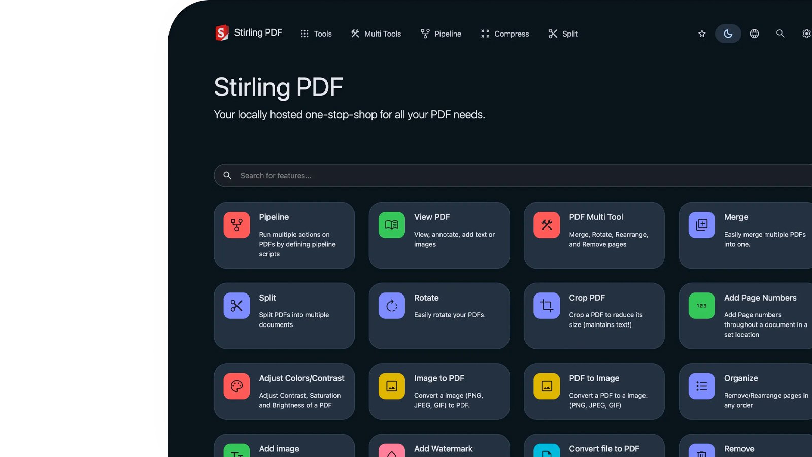 La tournée des sites PDF peut s'arrêter là. © Stirling PDF