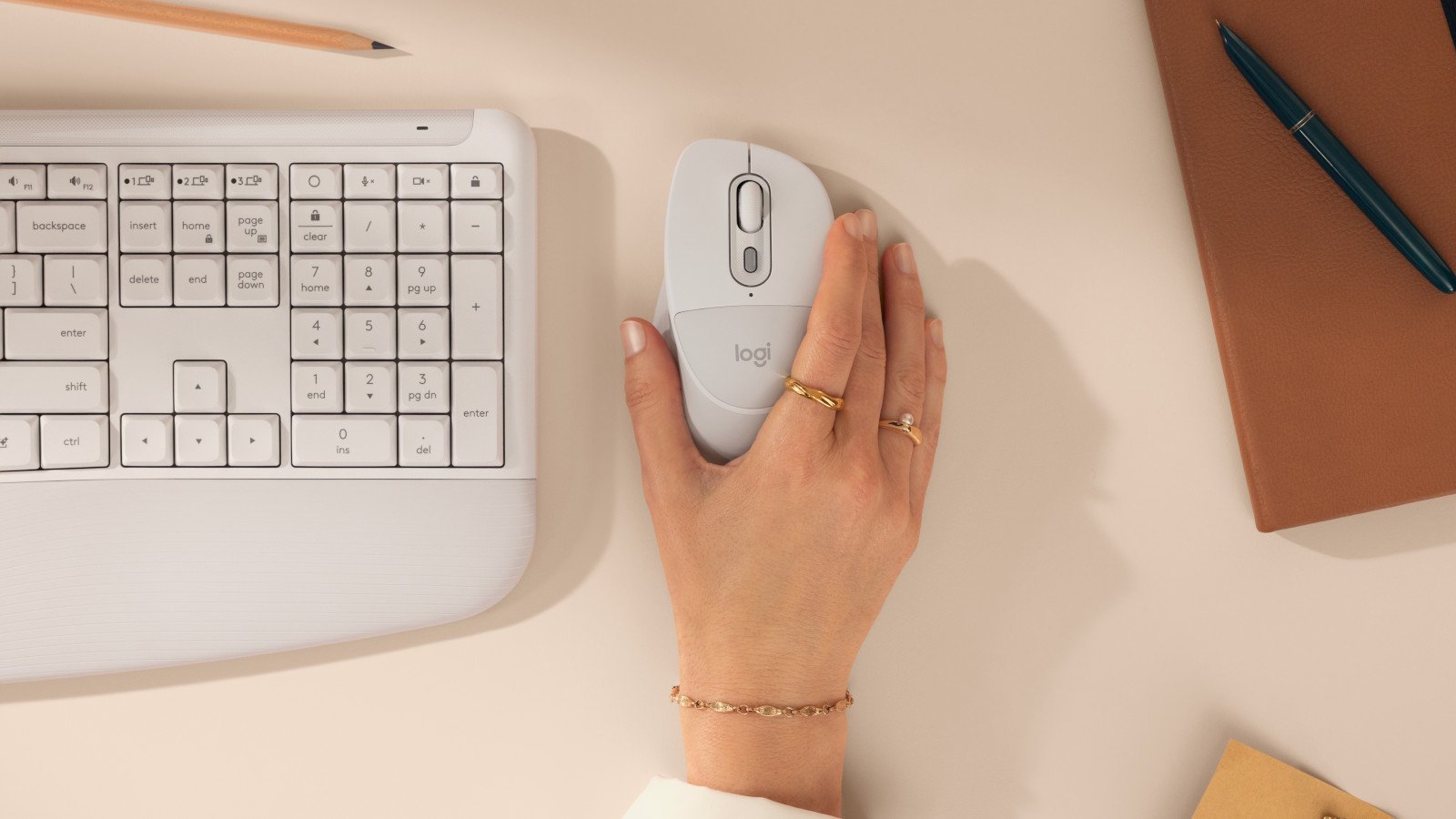 La souris Signature Comfort Plus M850 L est dotée d'un repose-paume rembourré. ©Logitech