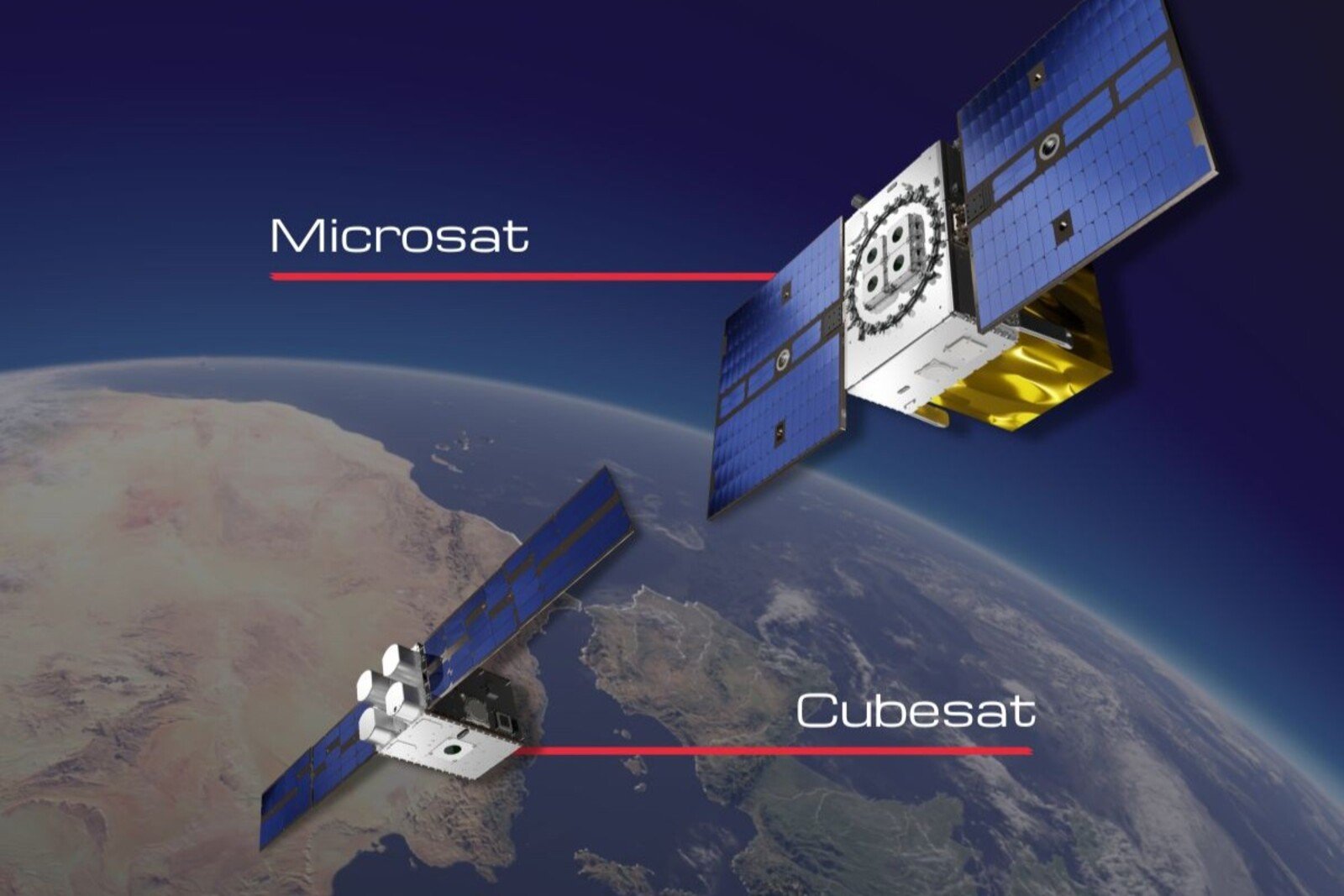 En haut, le microsat Bro-31, et en bas, le cubesat Leonav-1. © U-Space