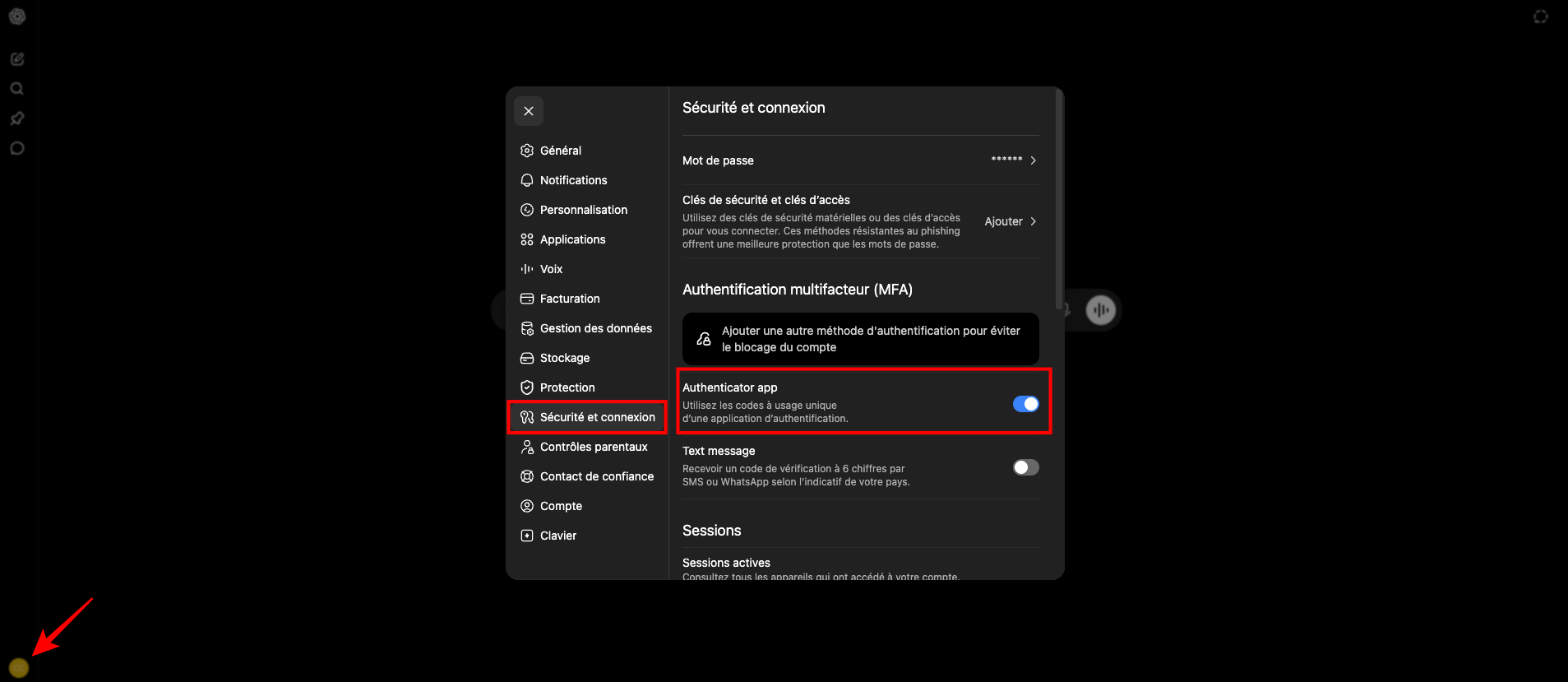 Sécurisez votre compte ChatGPT et configurez l'authentification à deux facteurs. © Clubic