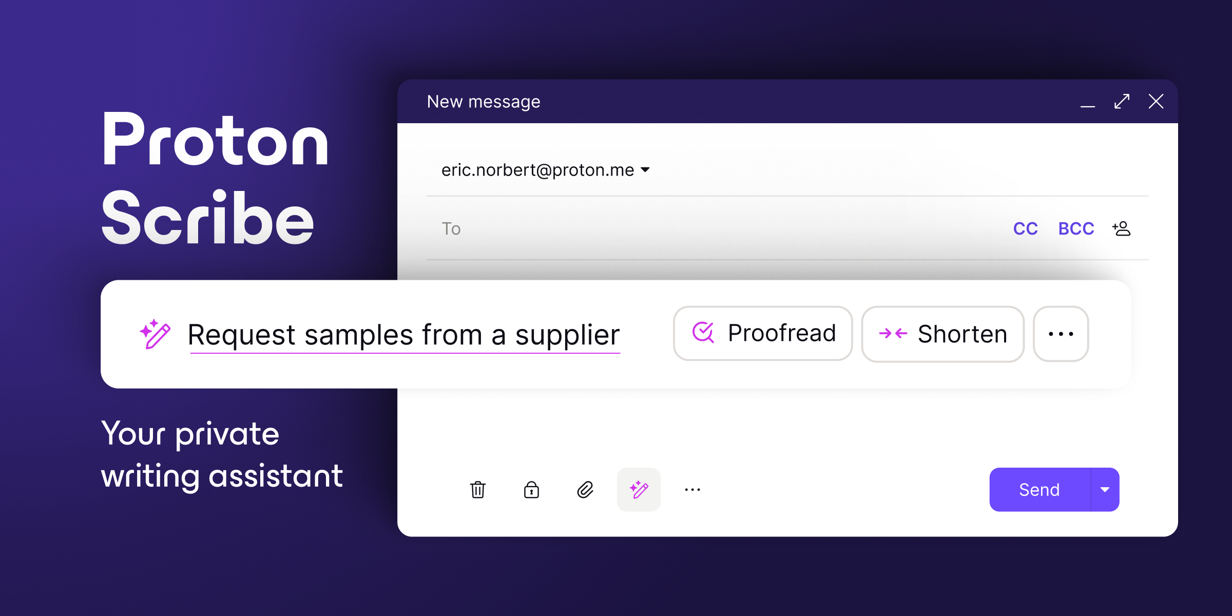L'intelligence artificielle débarque dans Proton Mail avec Proton Scribe © Proton AG