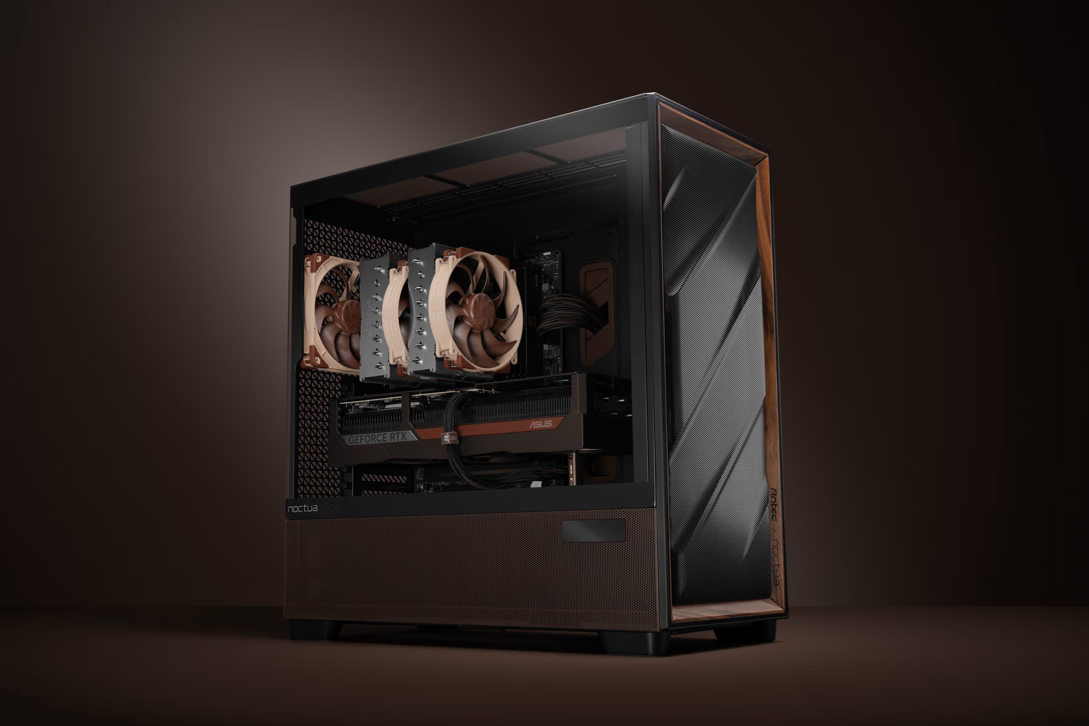 L'élégance de quelques petites touches de bois. © Antec / Noctua