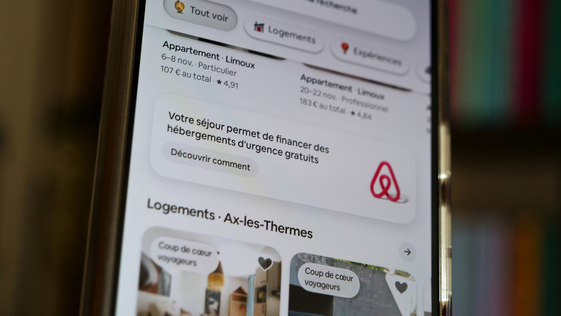 Chaque réservation sur Airbnb contribue maintenant à loger des sinistrés, comme l’annonce la plateforme dans son application. © Alexandre Boero / Clubic