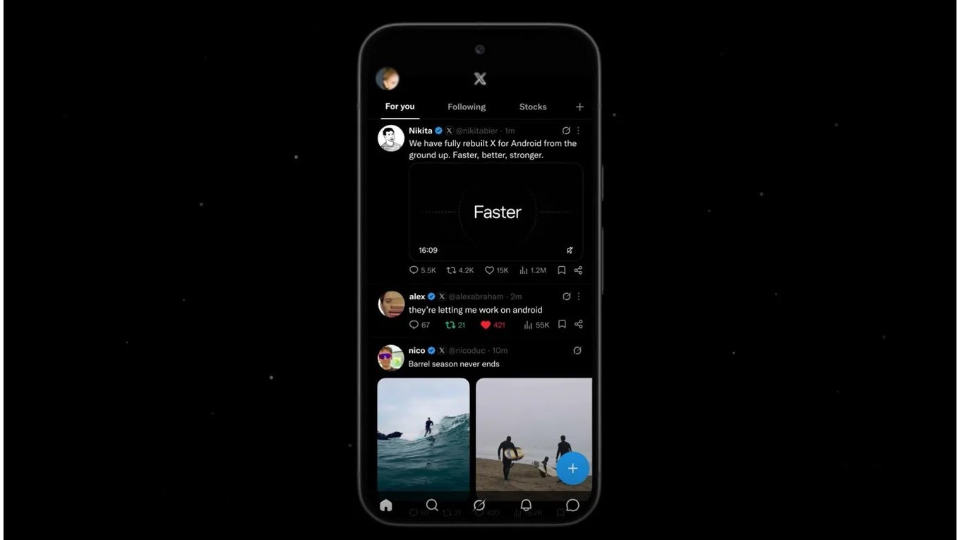 La nouvelle interface sur Android. ©X