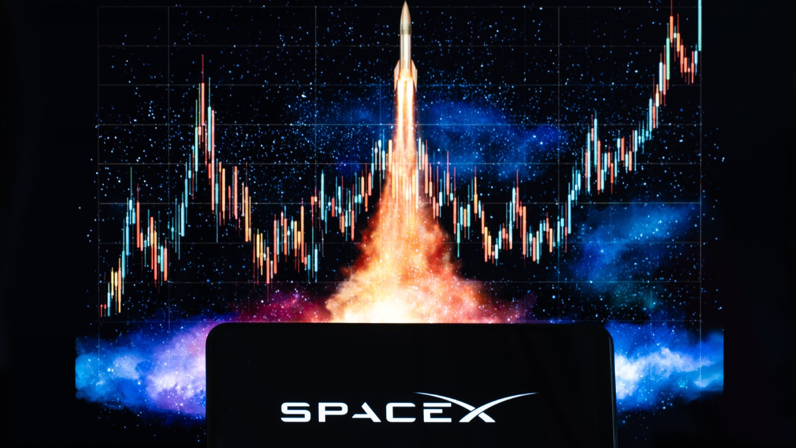 Le cours de l'action de SpaceX explose. ©Below the Sky / Shutterstock