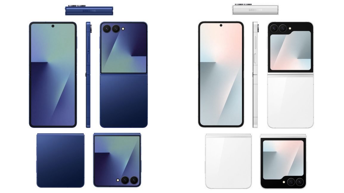 À gauche, le Z Flip 7, à droite, le Z Flip FE - © Samsung/evleaks