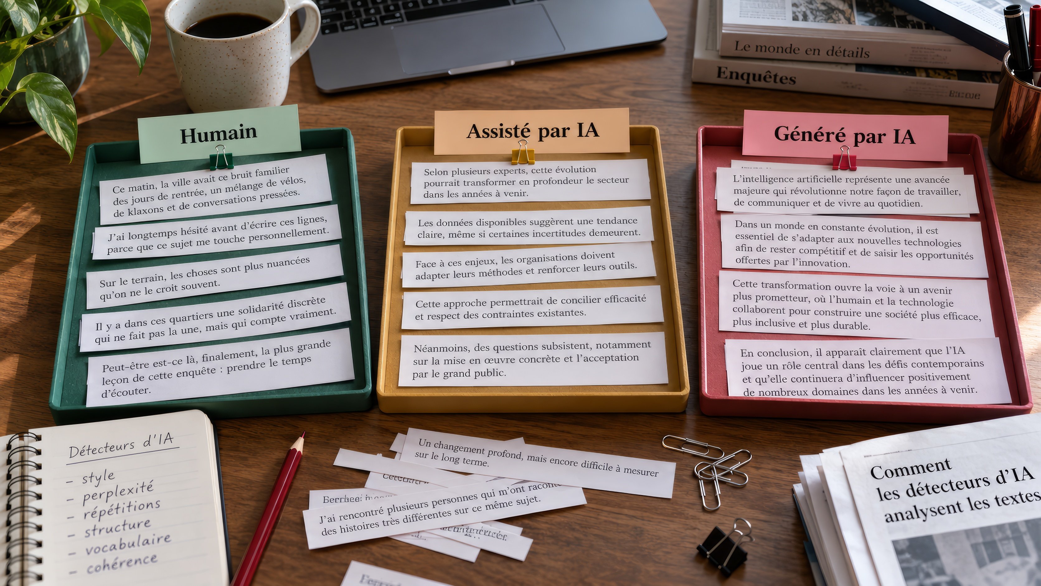 Humain, assisté ou généré par IA : derrière ces catégories simples en apparence se cache une mécanique bien plus complexe. © Matthieu Legouge / Clubic