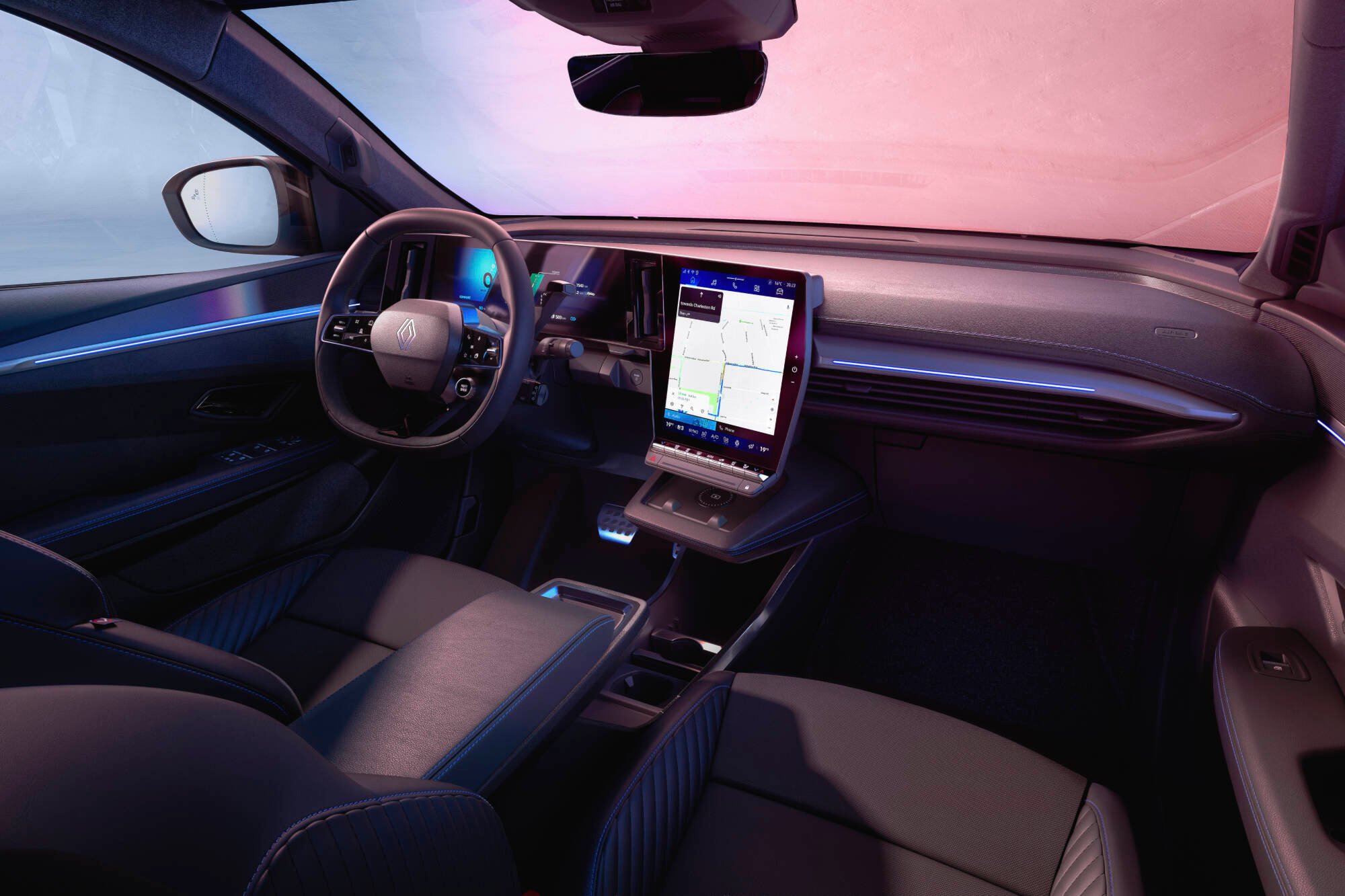 A bord, Renault intègre Gemini, un système avancé de surveillance du conducteur, un nouveau chargeur Qi2... ©Renault