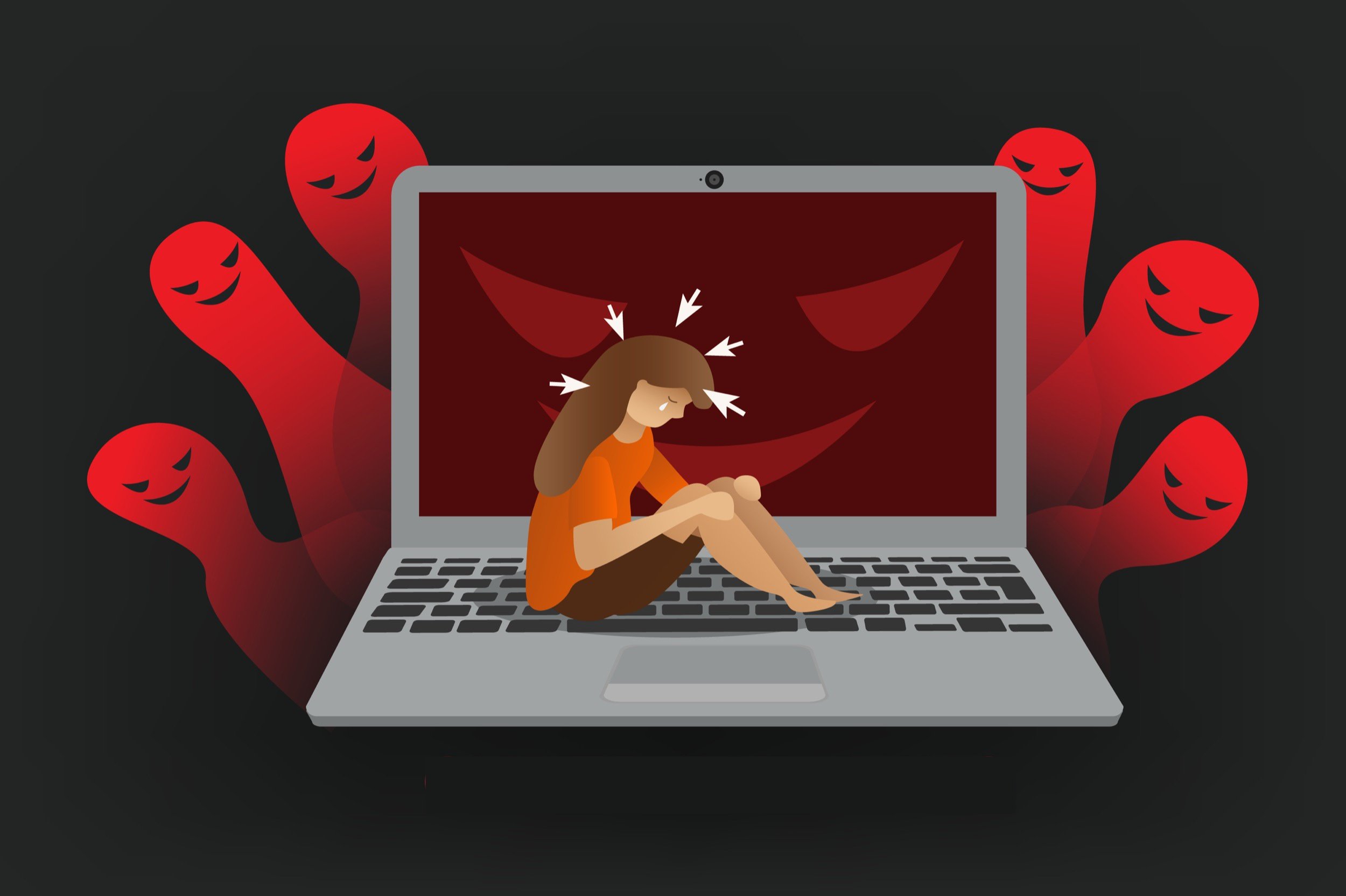 Les cyberviolences touchent d'abord les femmes, et commencent dès la jeune adolescence. © Mo_Nuttanit / Shutterstock