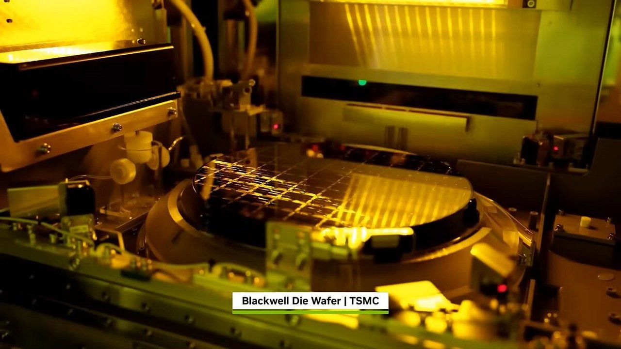 Production d'un wafer Blackwell. ©TSMC