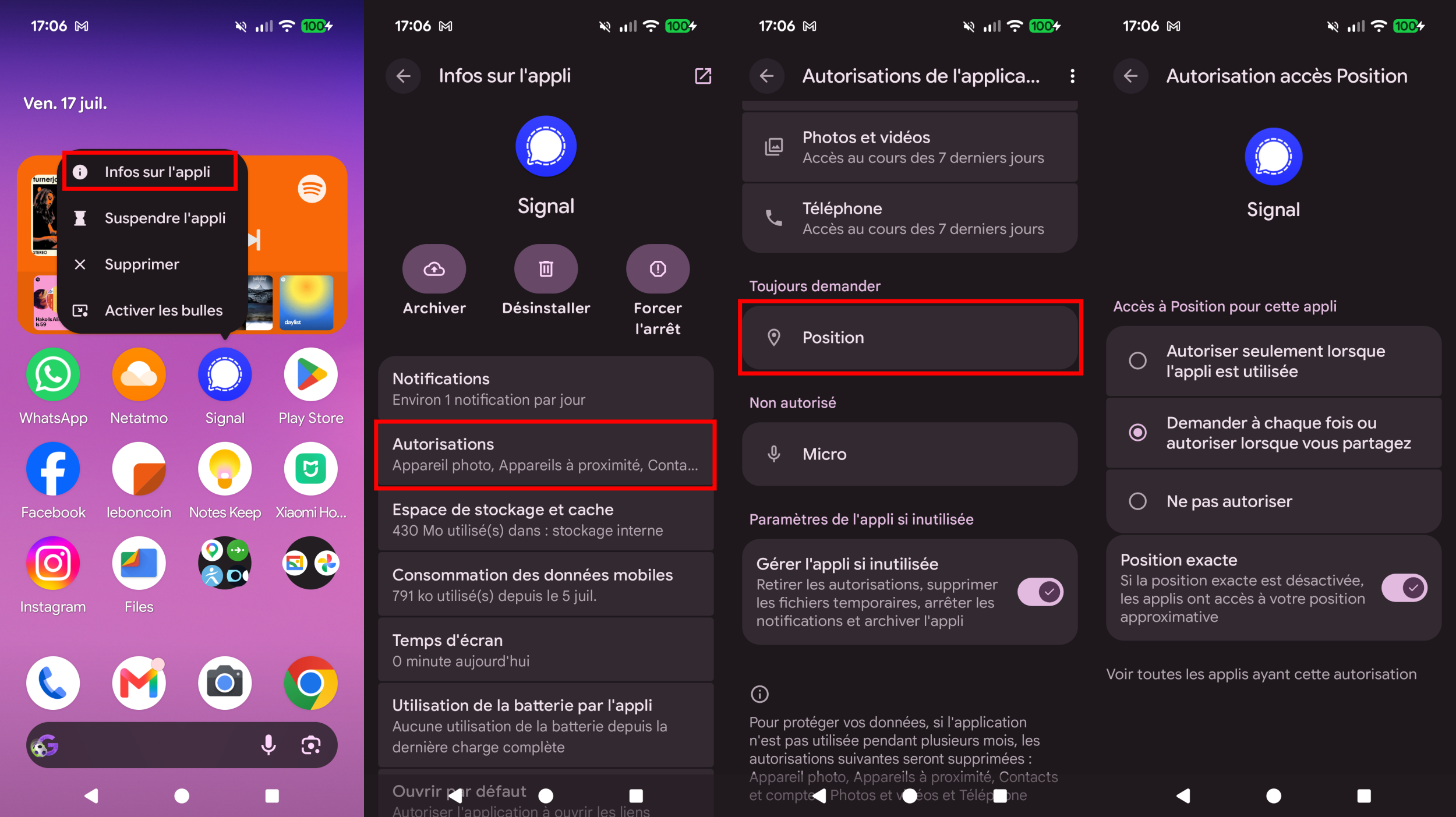 Désactivez la localisation pour une appli précise. © Clubic