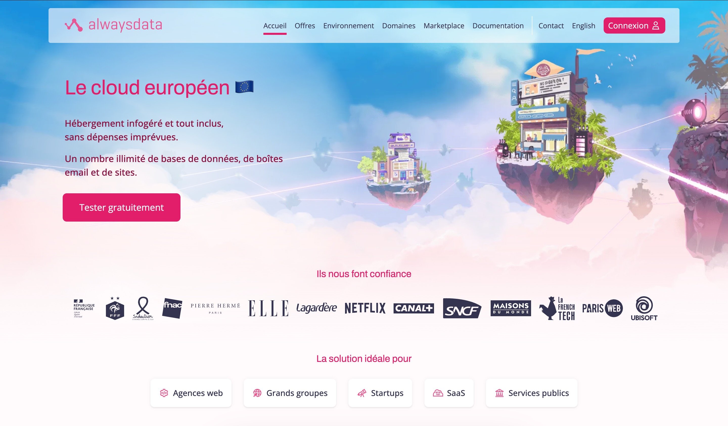 Une solution européenne choisie par des clients réputés. ©alwaysdata